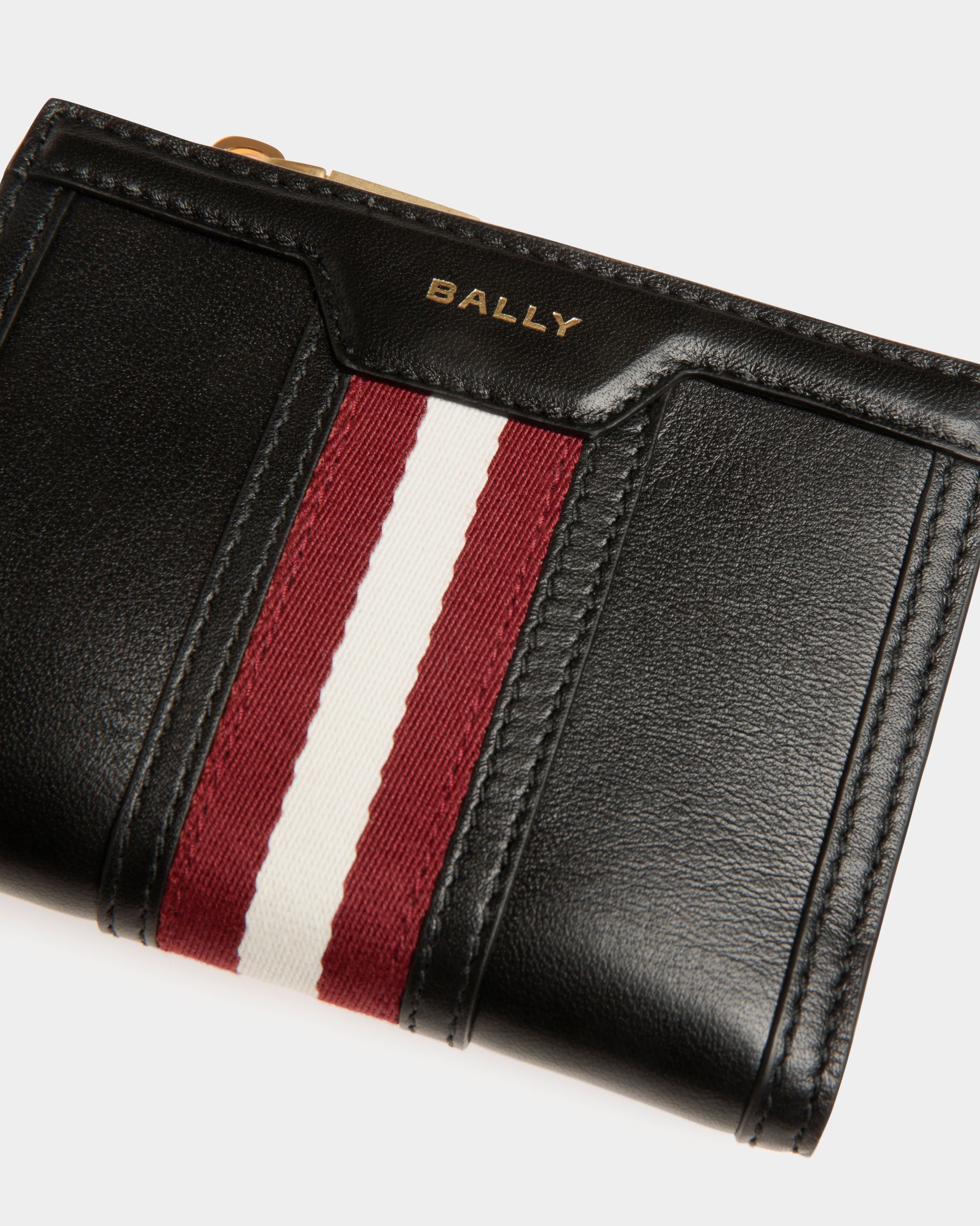 Portefeuille Code En Cuir Noir - Femme - Bally - 04