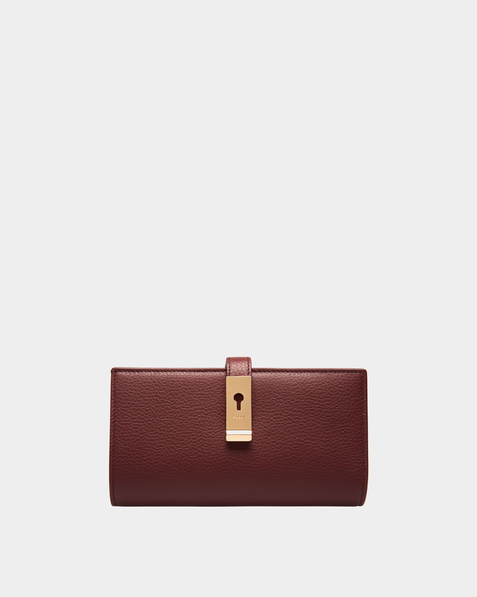 Portefeuille Lock Me Long En Cuir Grainé Andorra - Femme - Bally - 01