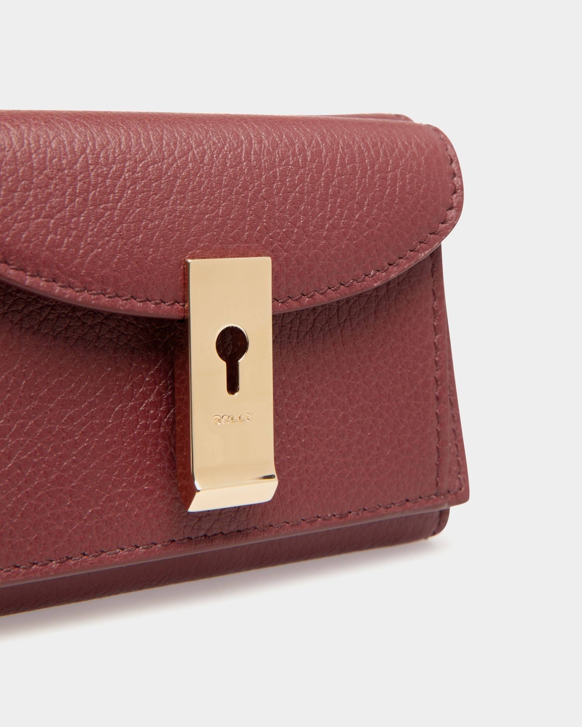 Portefeuille Lock Me En Cuir Grainé Andorra - Femme - Bally - 04