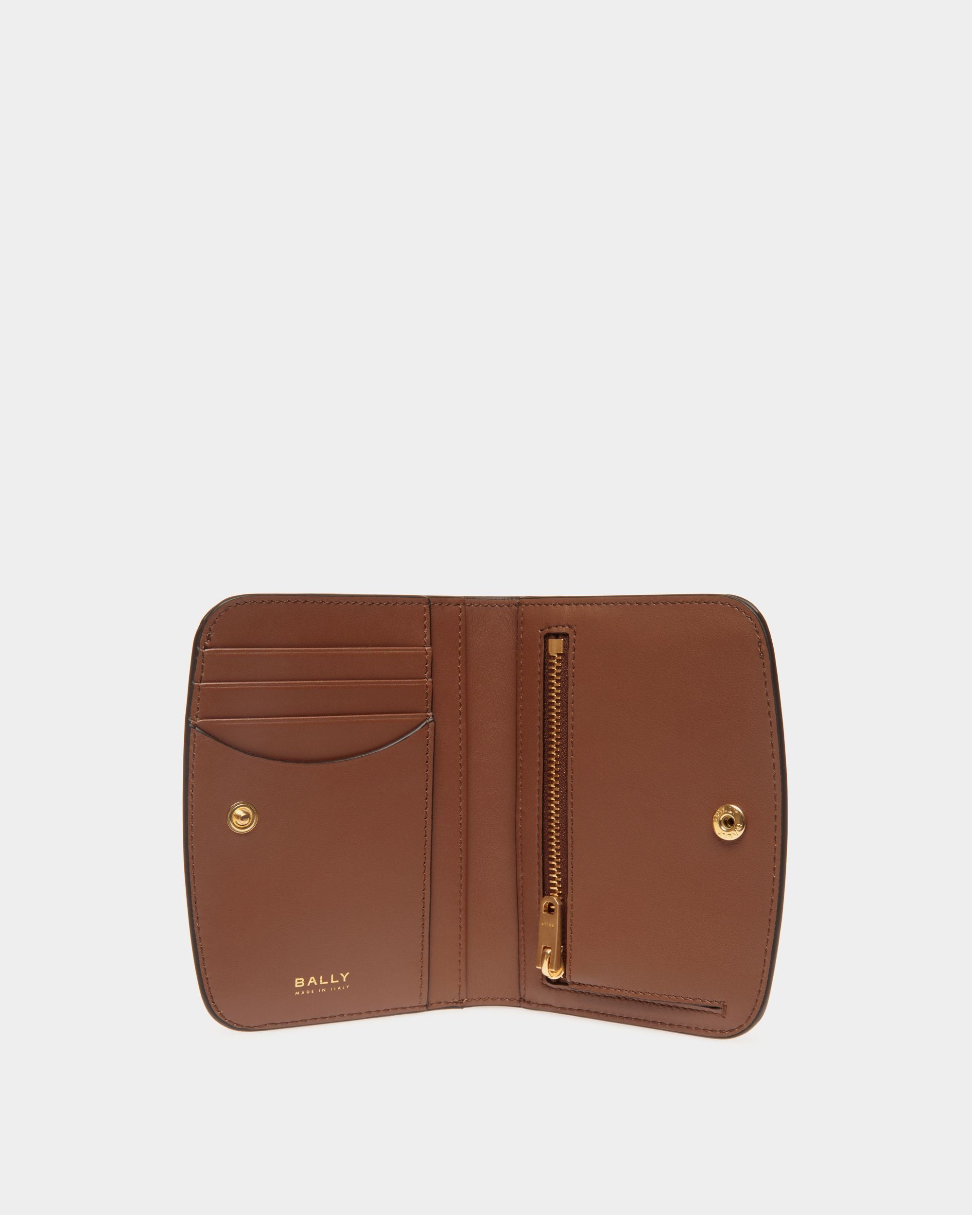 Portefeuille Deco En Cuir Marron - Femme - Bally - 03