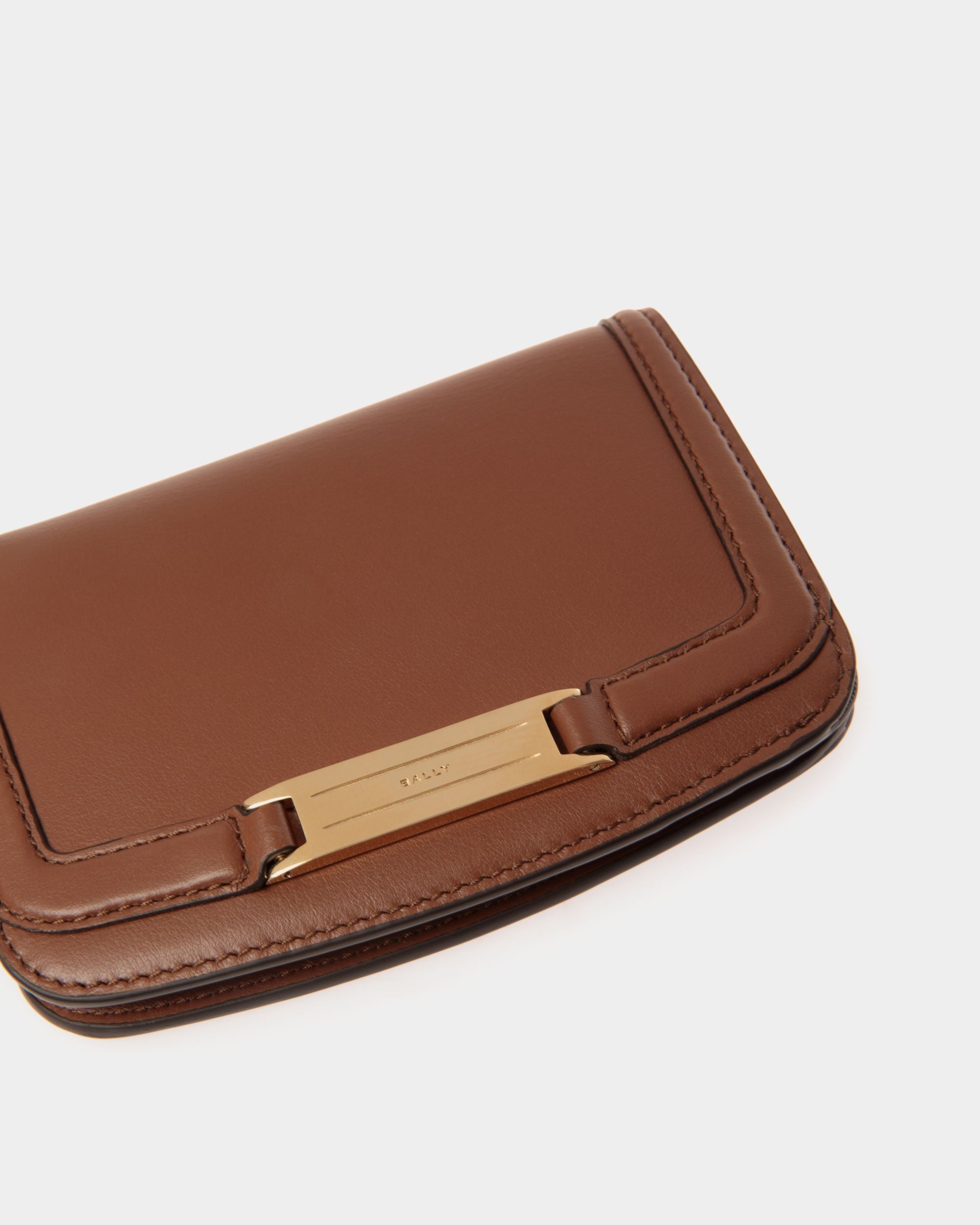 Portefeuille Deco En Cuir Marron - Femme - Bally - 04
