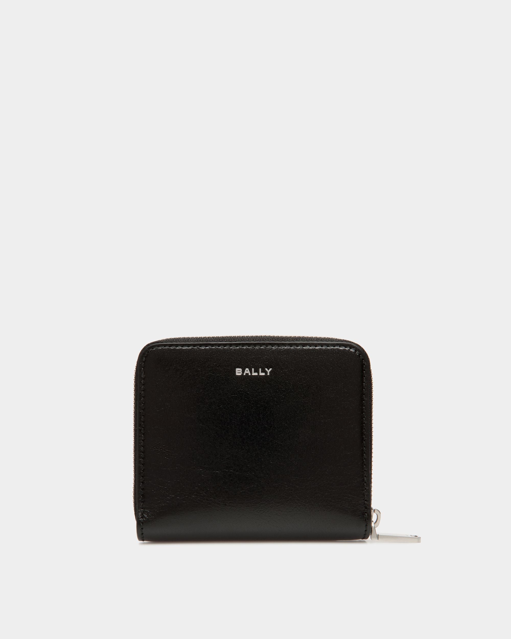 Portefeuille Swissness En Cuir Noir Avec Clous - Femme - Bally - 02