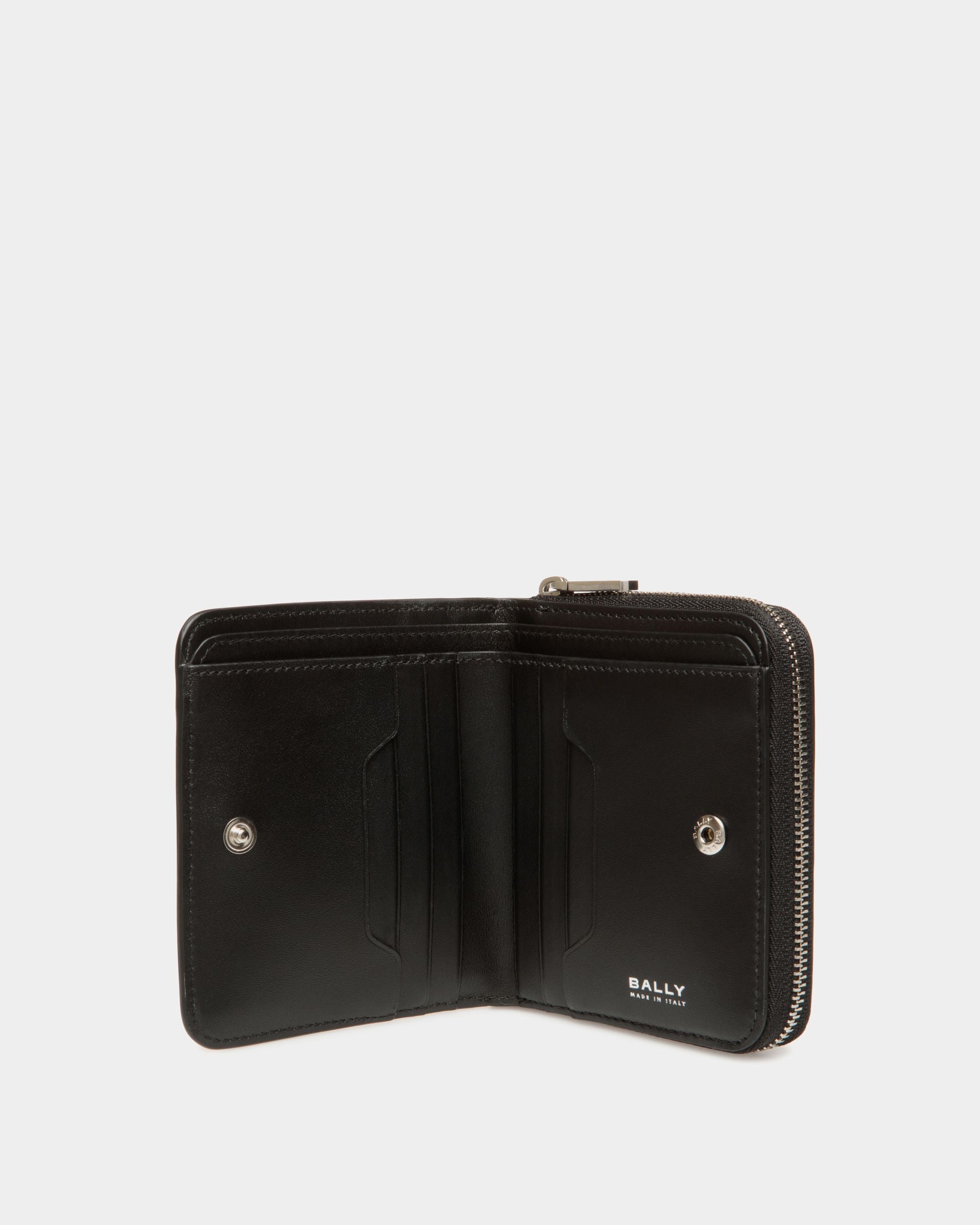 Portefeuille Swissness En Cuir Noir Avec Clous - Femme - Bally - 03