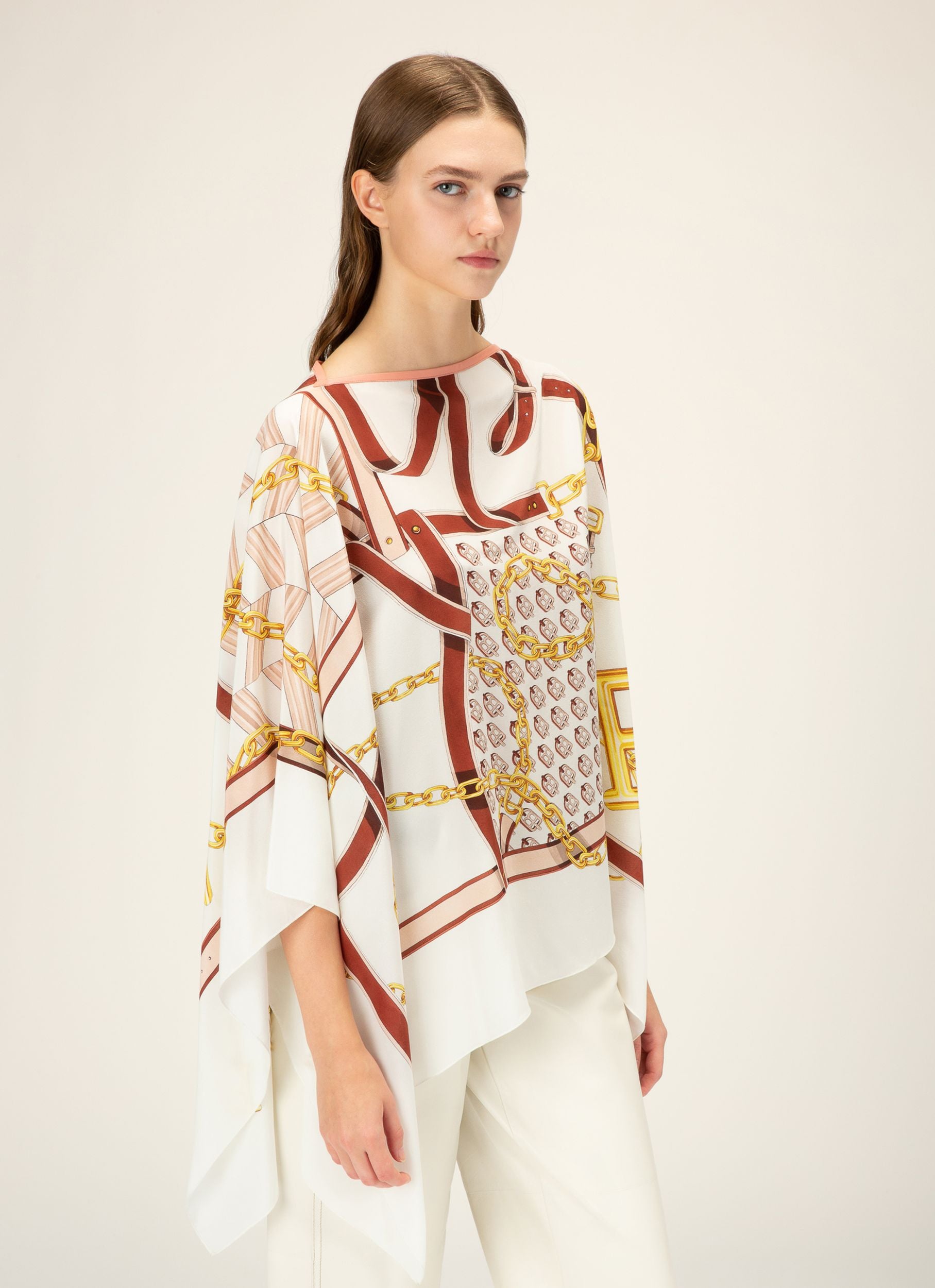 Caftan En Soie Ivoire - Femme - Bally - 03