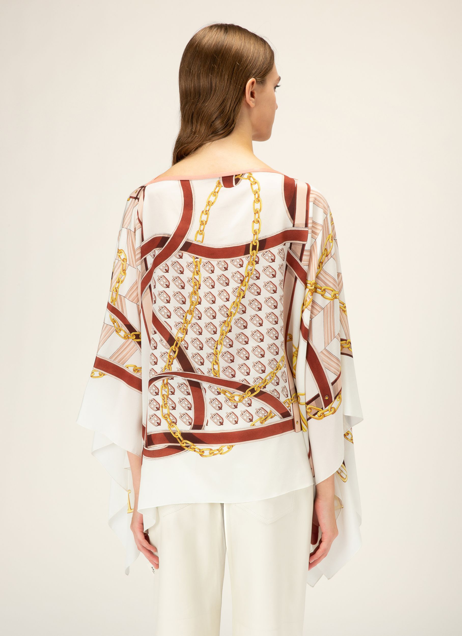 Caftan En Soie Ivoire - Femme - Bally - 04