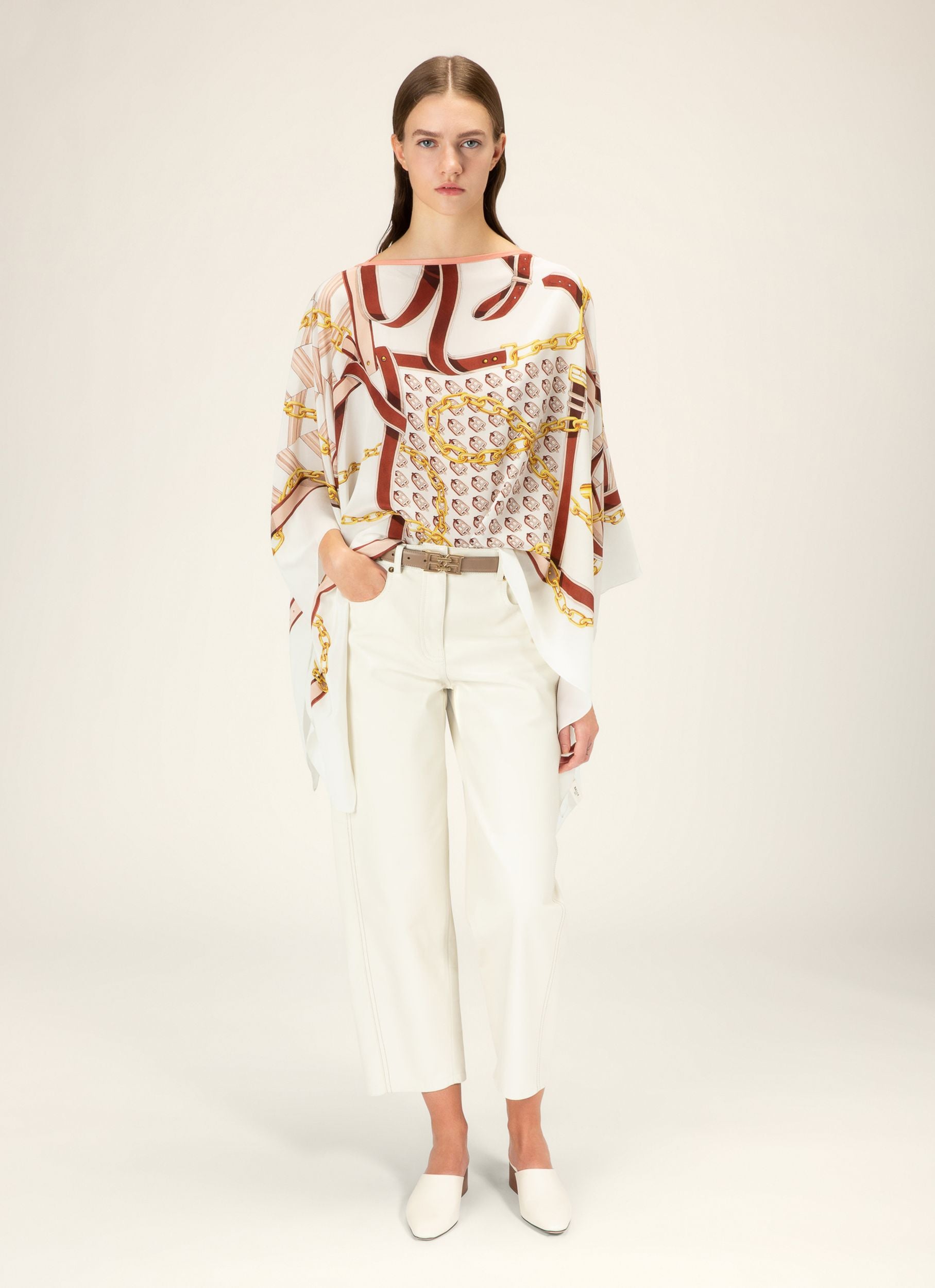 Caftan En Soie Ivoire - Femme - Bally - 05