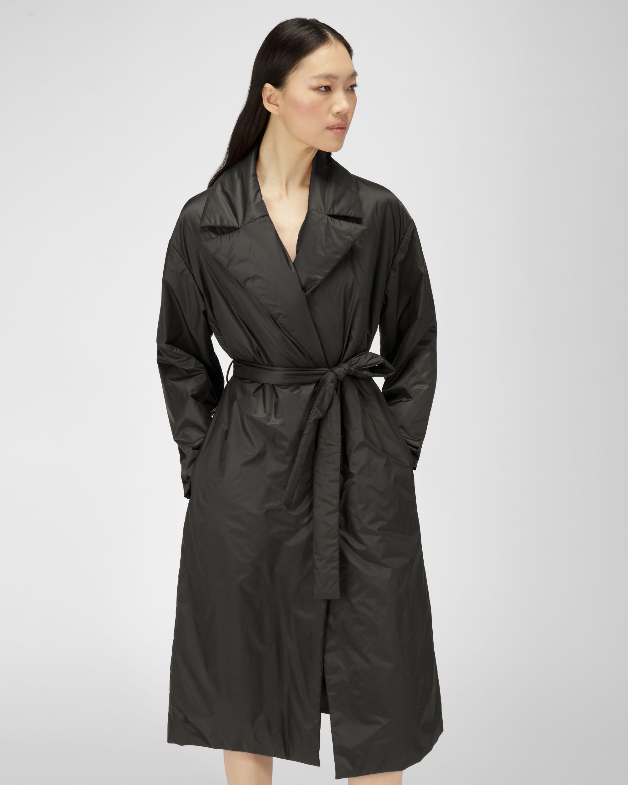 Robe De Chambre En Nylon Noir - Femme - Bally - 01