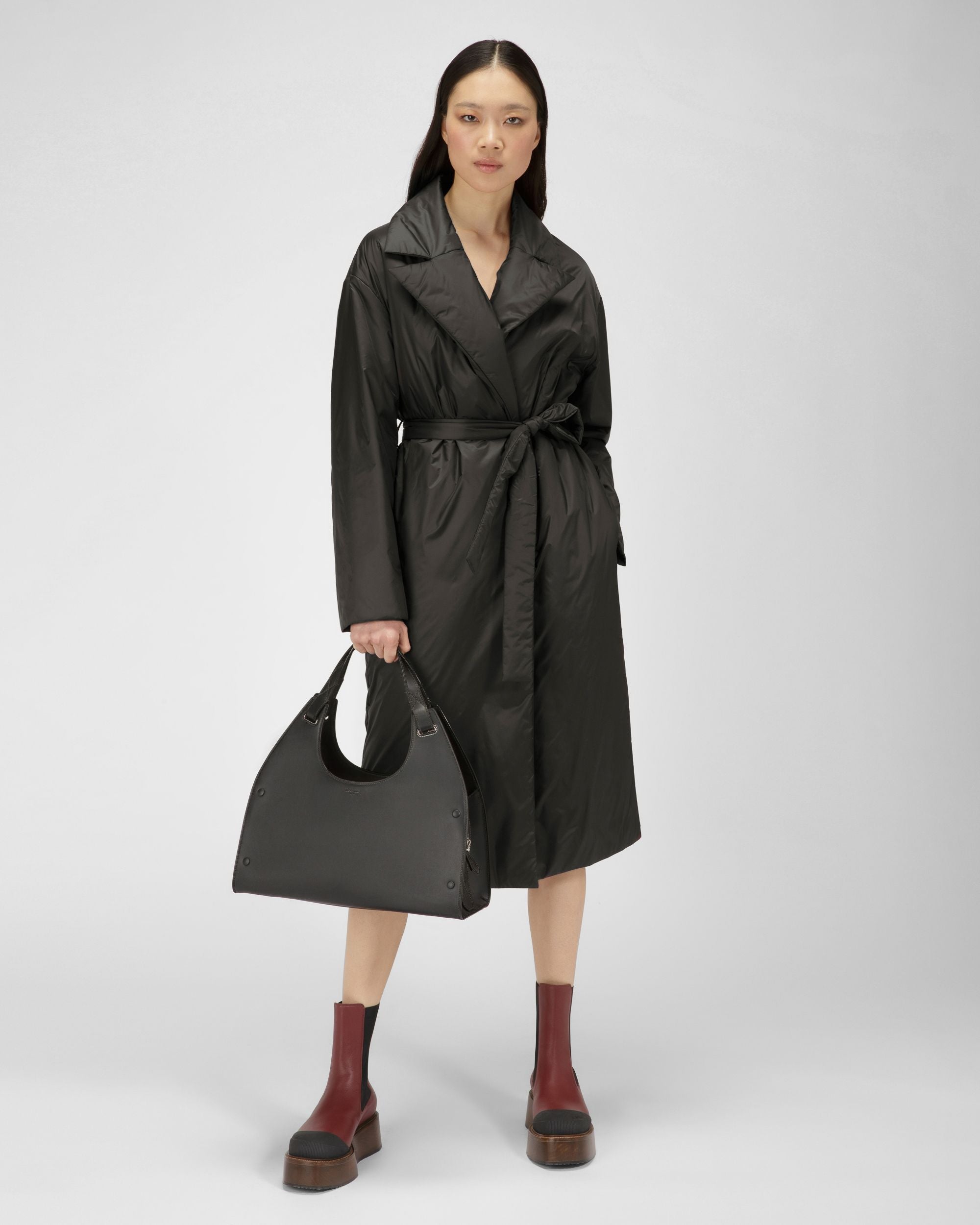Robe De Chambre En Nylon Noir - Femme - Bally - 05