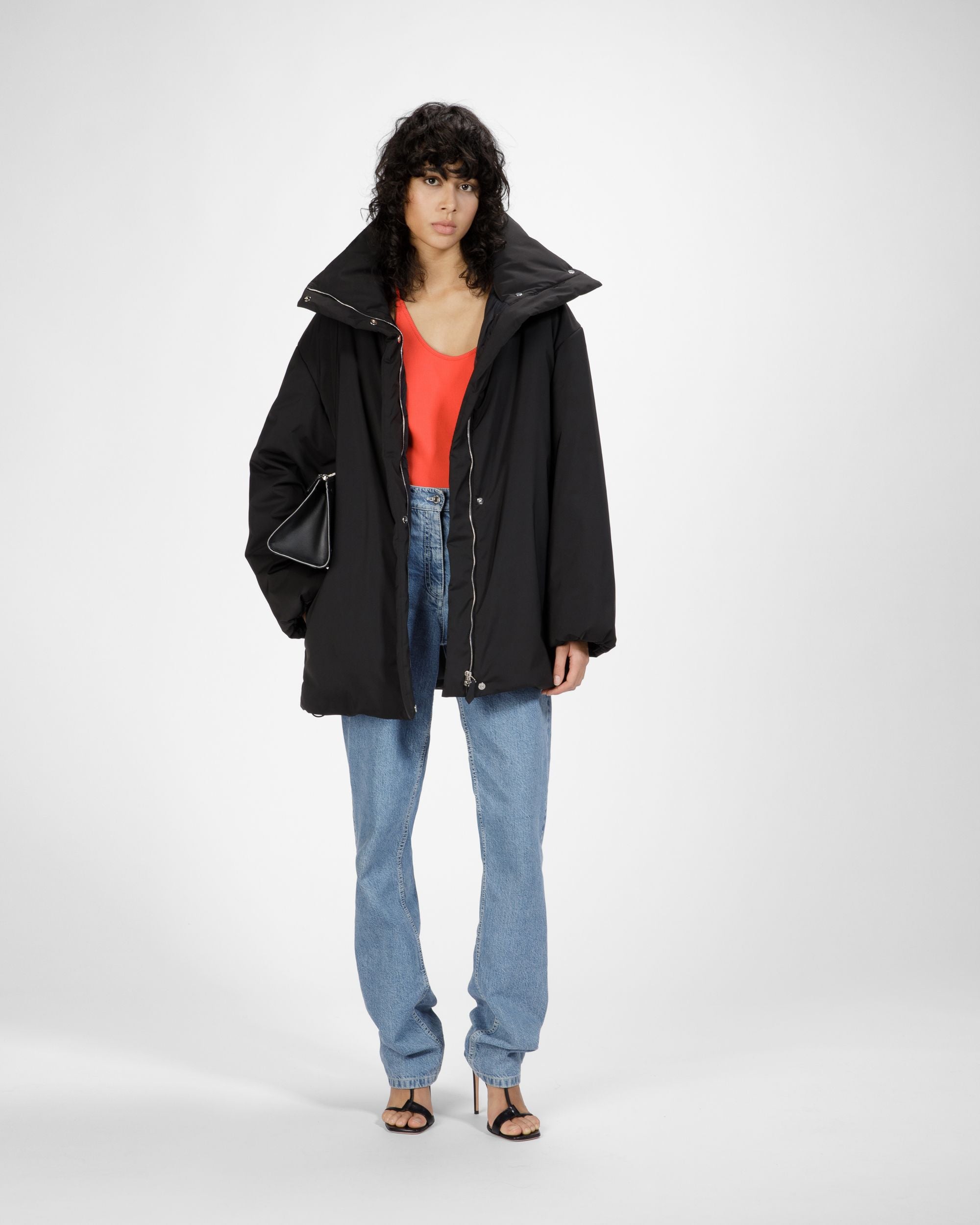 Manteau Noir En Polyester - Femme - Bally - 05