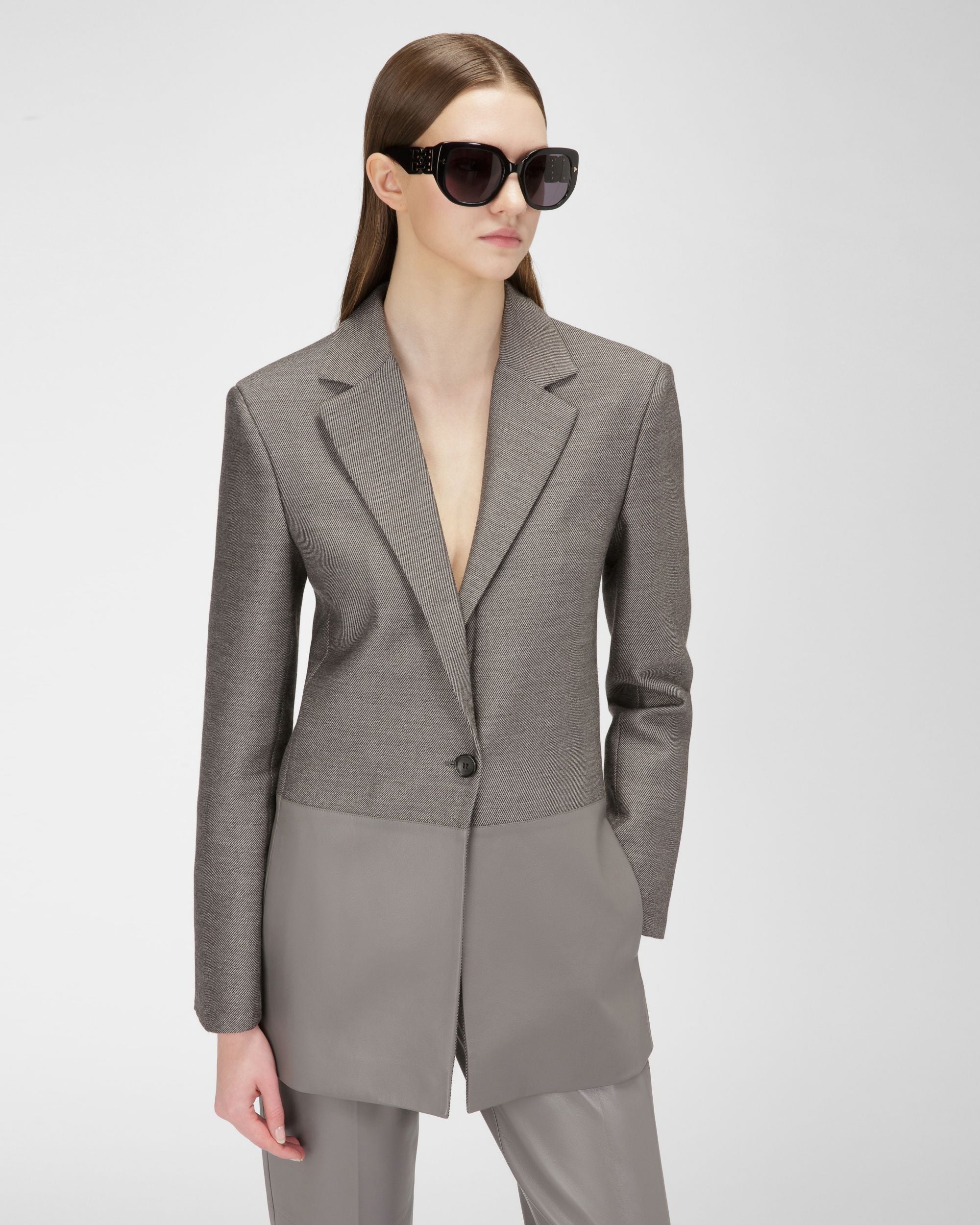 Veste En Laine Grise - Femme - Bally - 01
