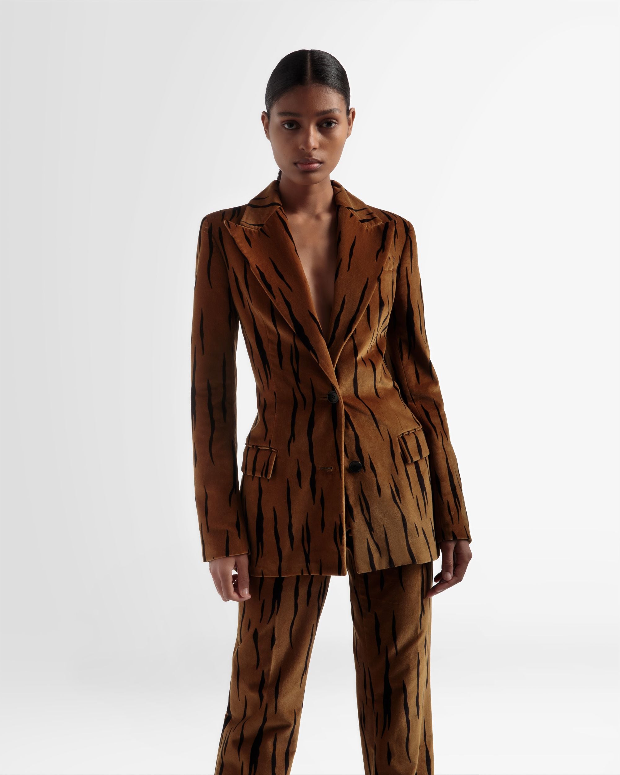 Blazer En Velours Imprimé - Femme - Bally - 02