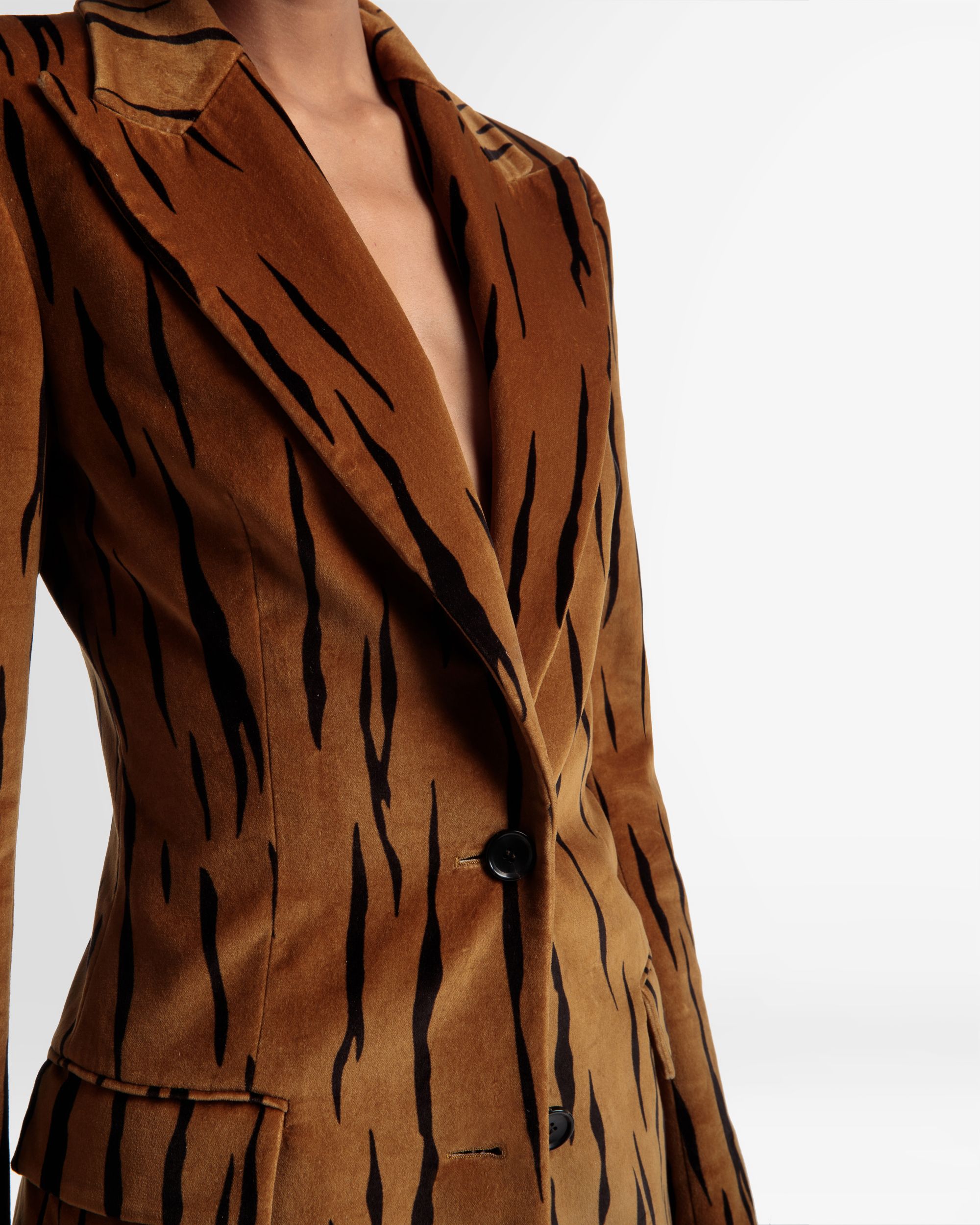 Blazer En Velours Imprimé - Femme - Bally - 03