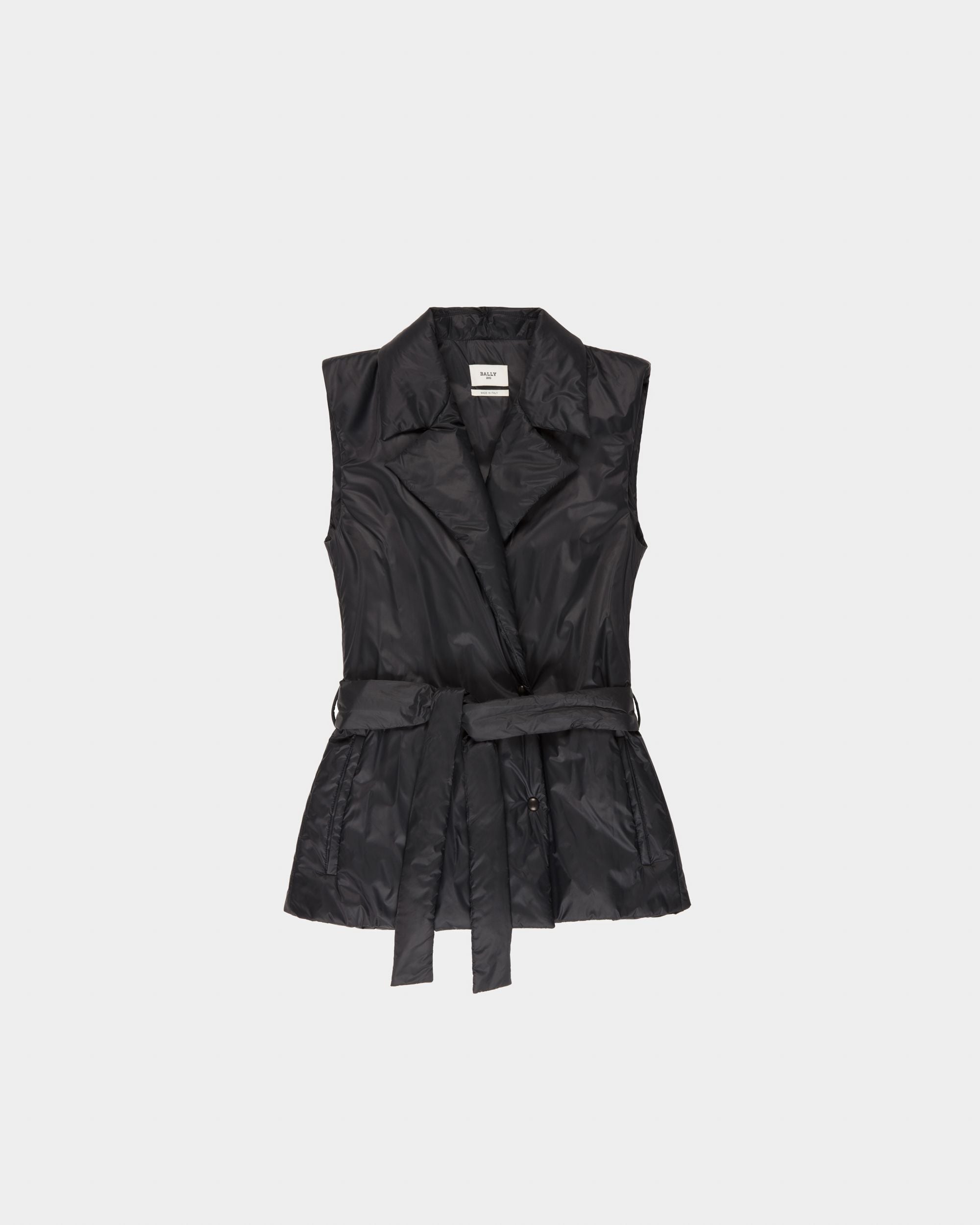 Gilet Rembourré En Nylon Noir - Femme - Bally - 04