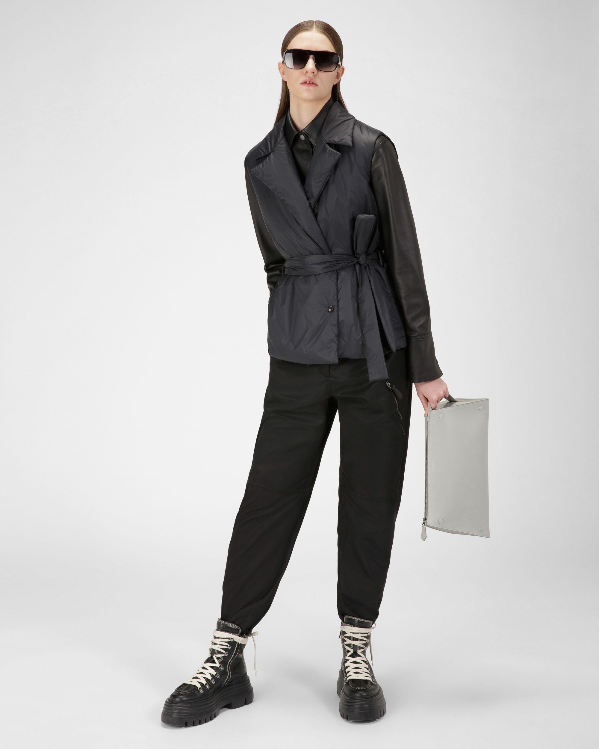 Gilet Rembourré En Nylon Noir - Femme - Bally - 05
