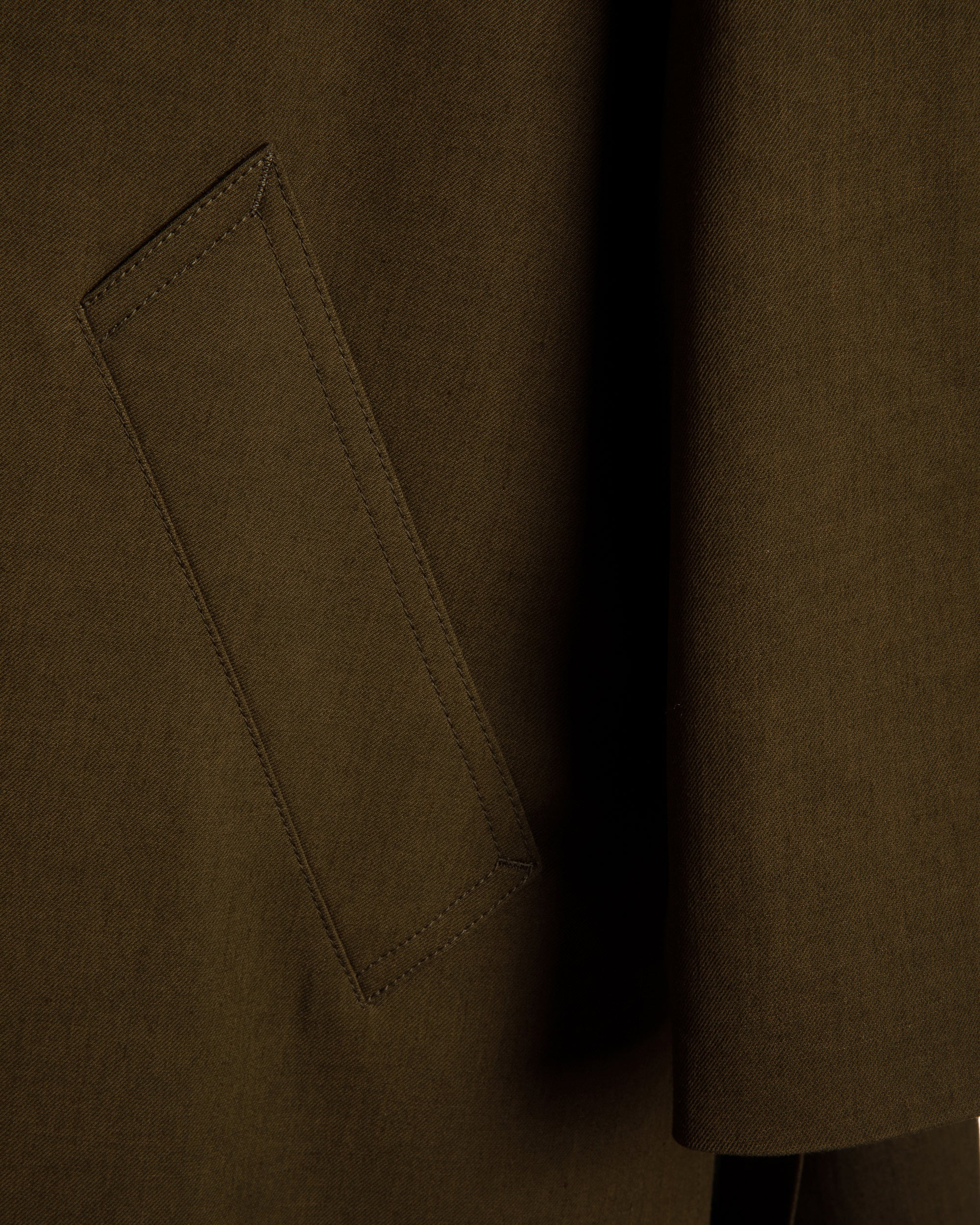 Manteau En Gabardine Fluide Military Green - Femme - Bally - 04