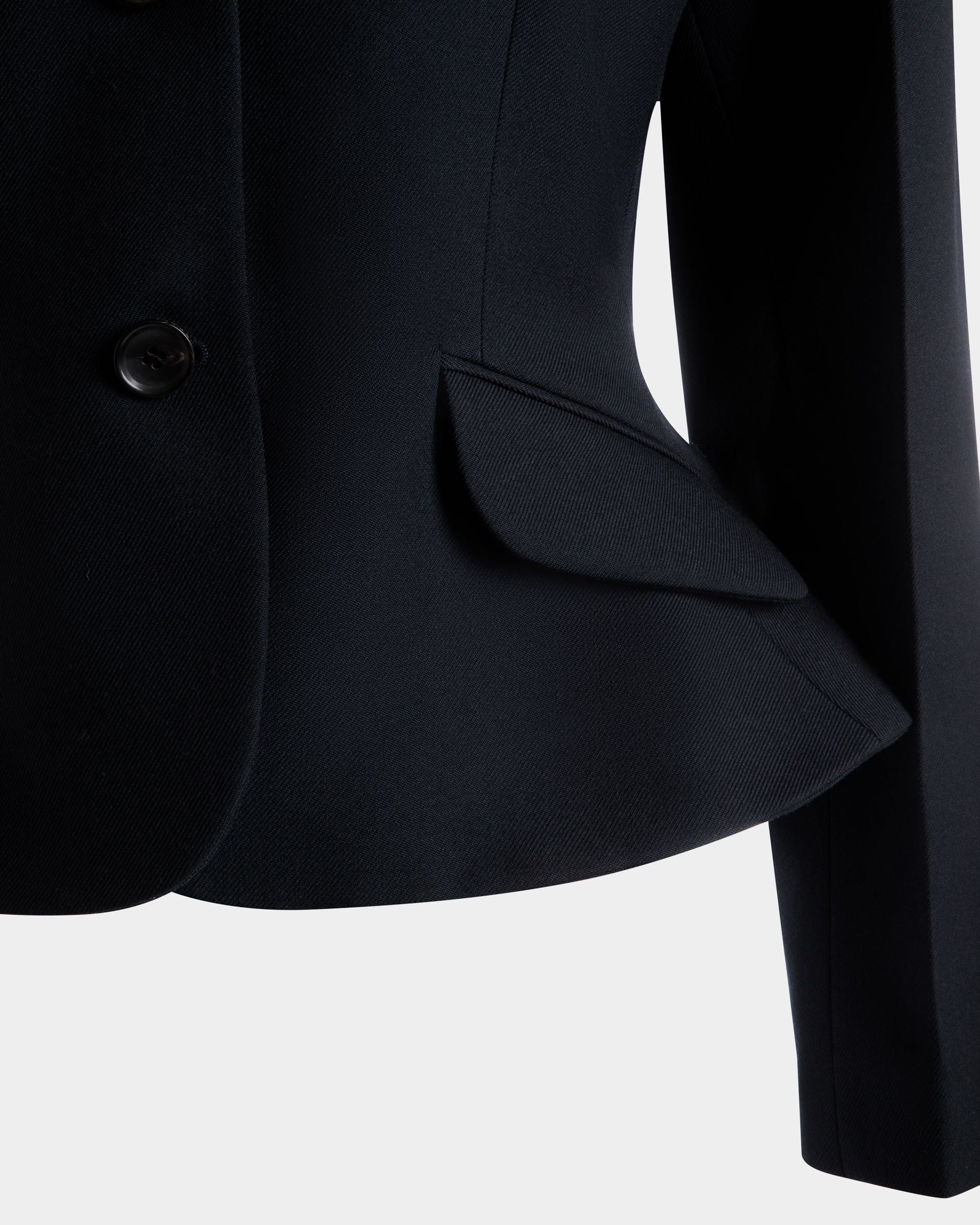 Blazer En Laine Navy Blue - Femme - Bally - 04
