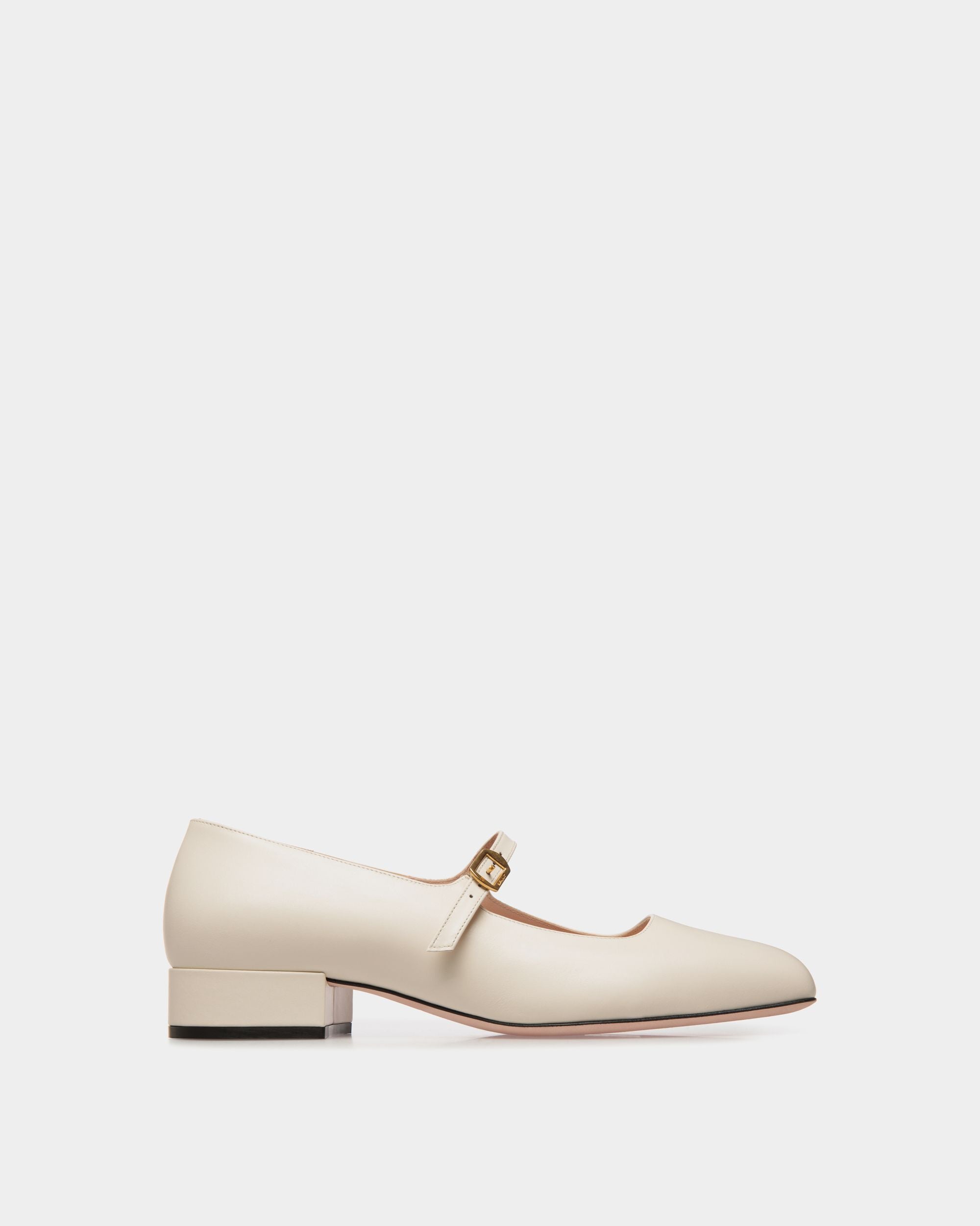 Escarpin Ballyrina En Cuir Blanc - Femme - Bally - 01
