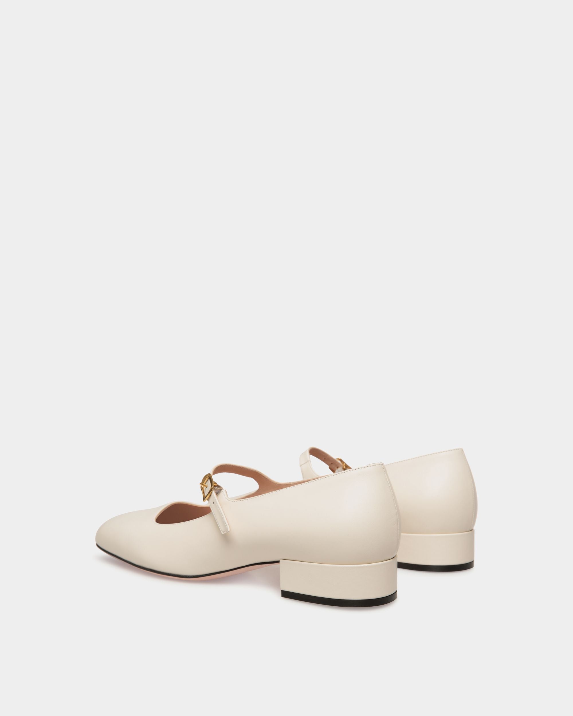 Escarpin Ballyrina En Cuir Blanc - Femme - Bally - 04