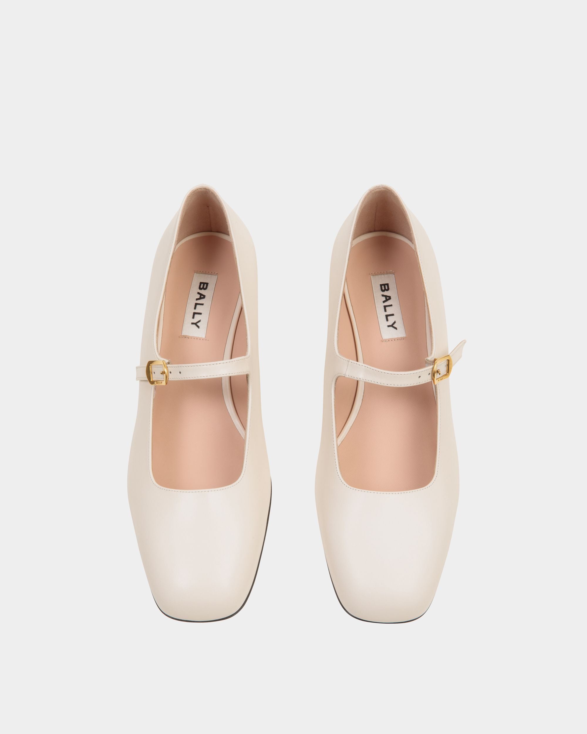 Escarpin Ballyrina En Cuir Blanc - Femme - Bally - 05