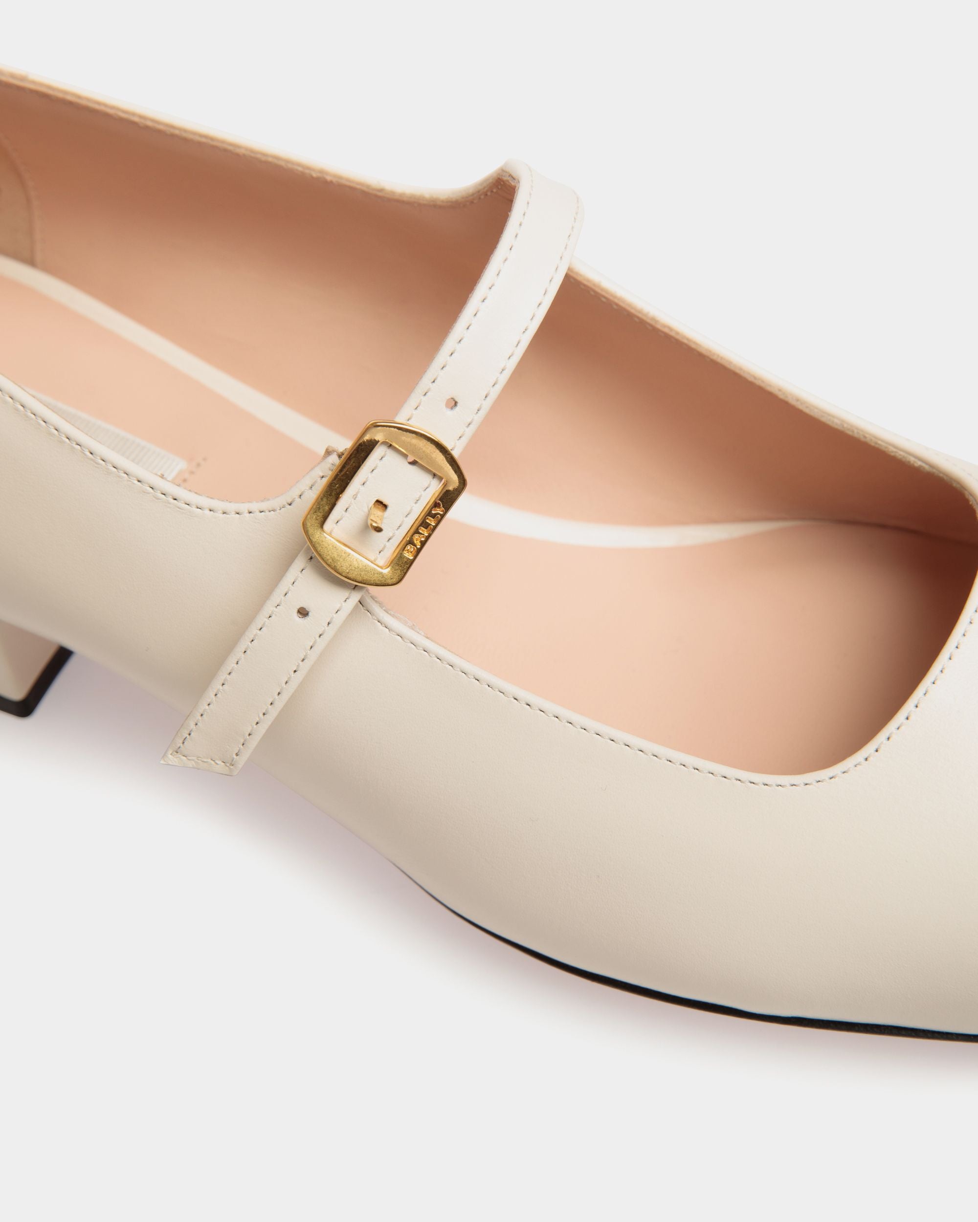 Escarpin Ballyrina En Cuir Blanc - Femme - Bally - 06