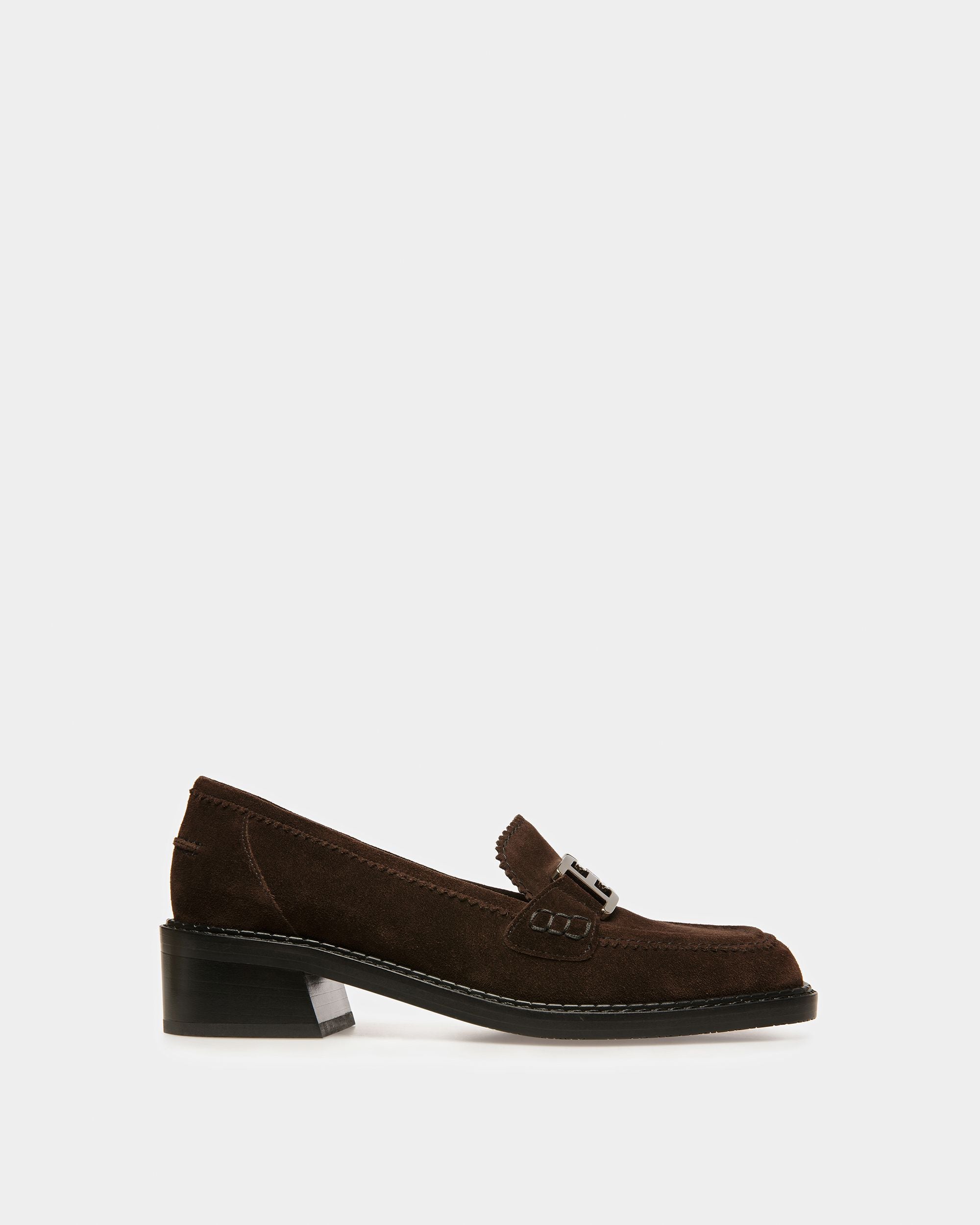 Ellyane Mocassins En Cuir Brun Ébène - Femme - Bally - 01