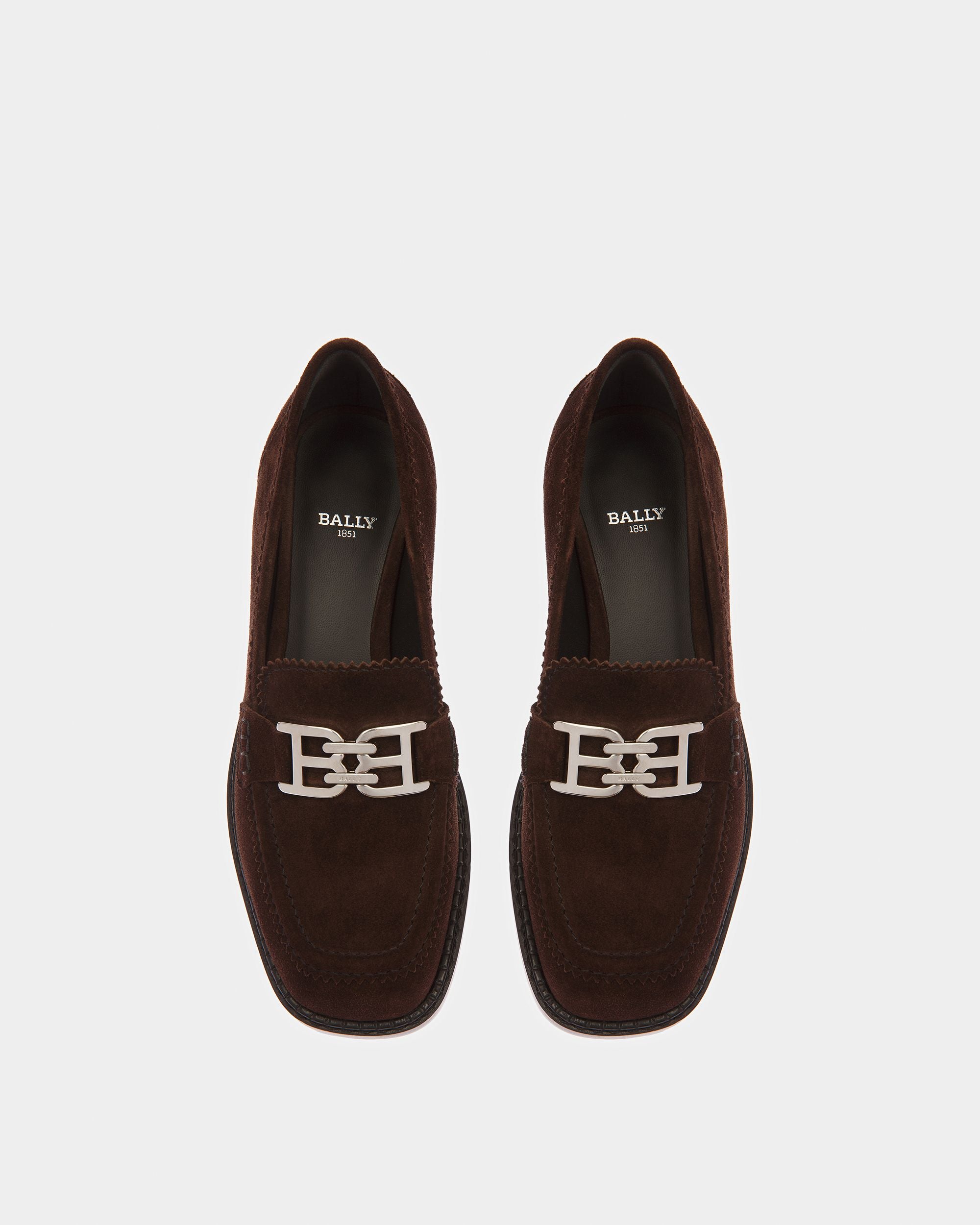 Ellyane Mocassins En Cuir Brun Ébène - Femme - Bally - 02