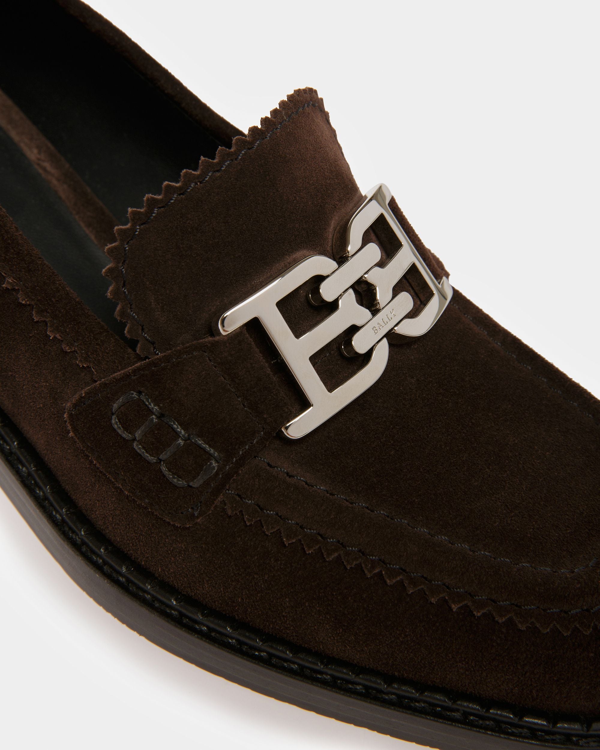 Ellyane Mocassins En Cuir Brun Ébène - Femme - Bally - 05