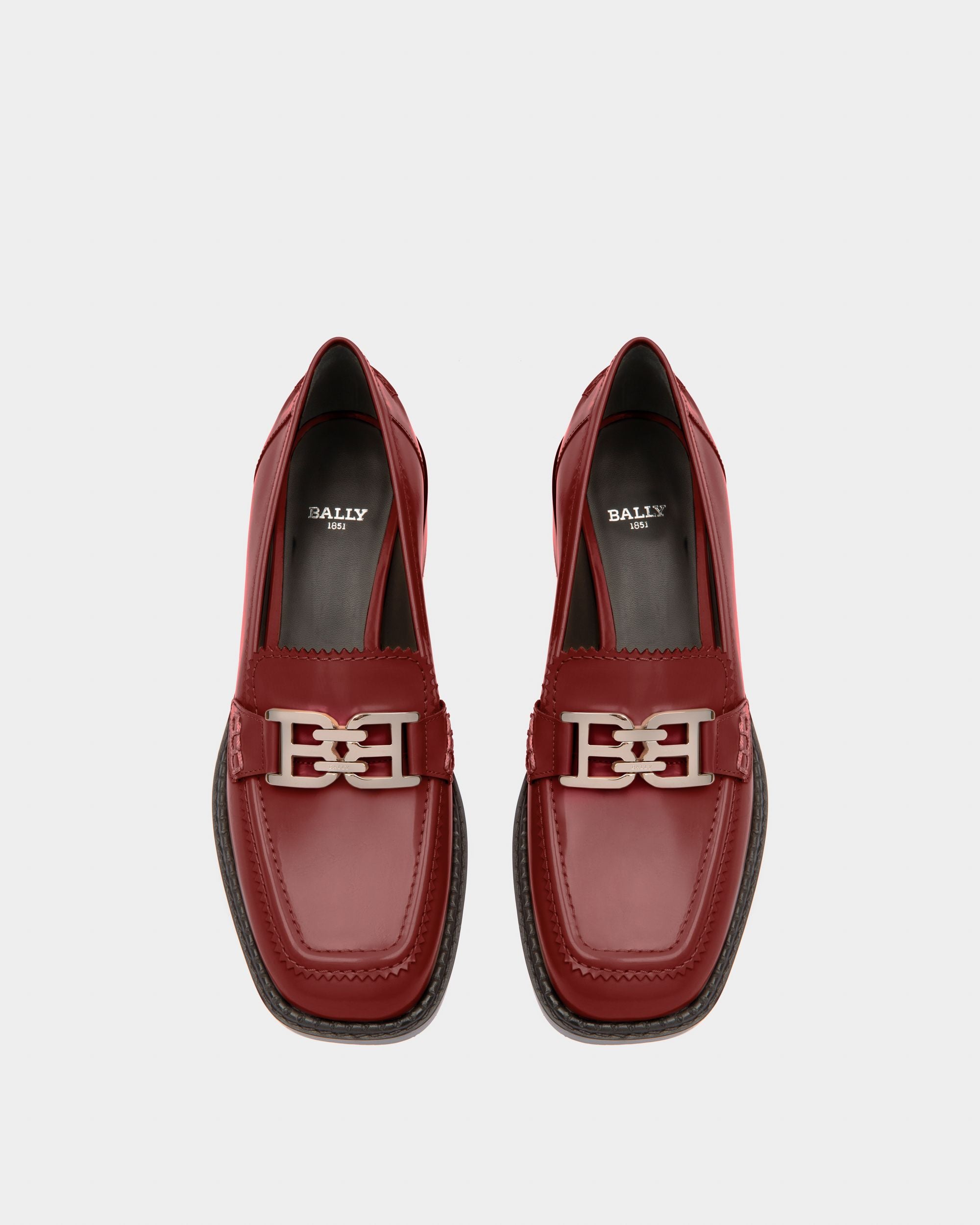 Ellyane Mocassins En Cuir Heritage Red - Femme - Bally - 03