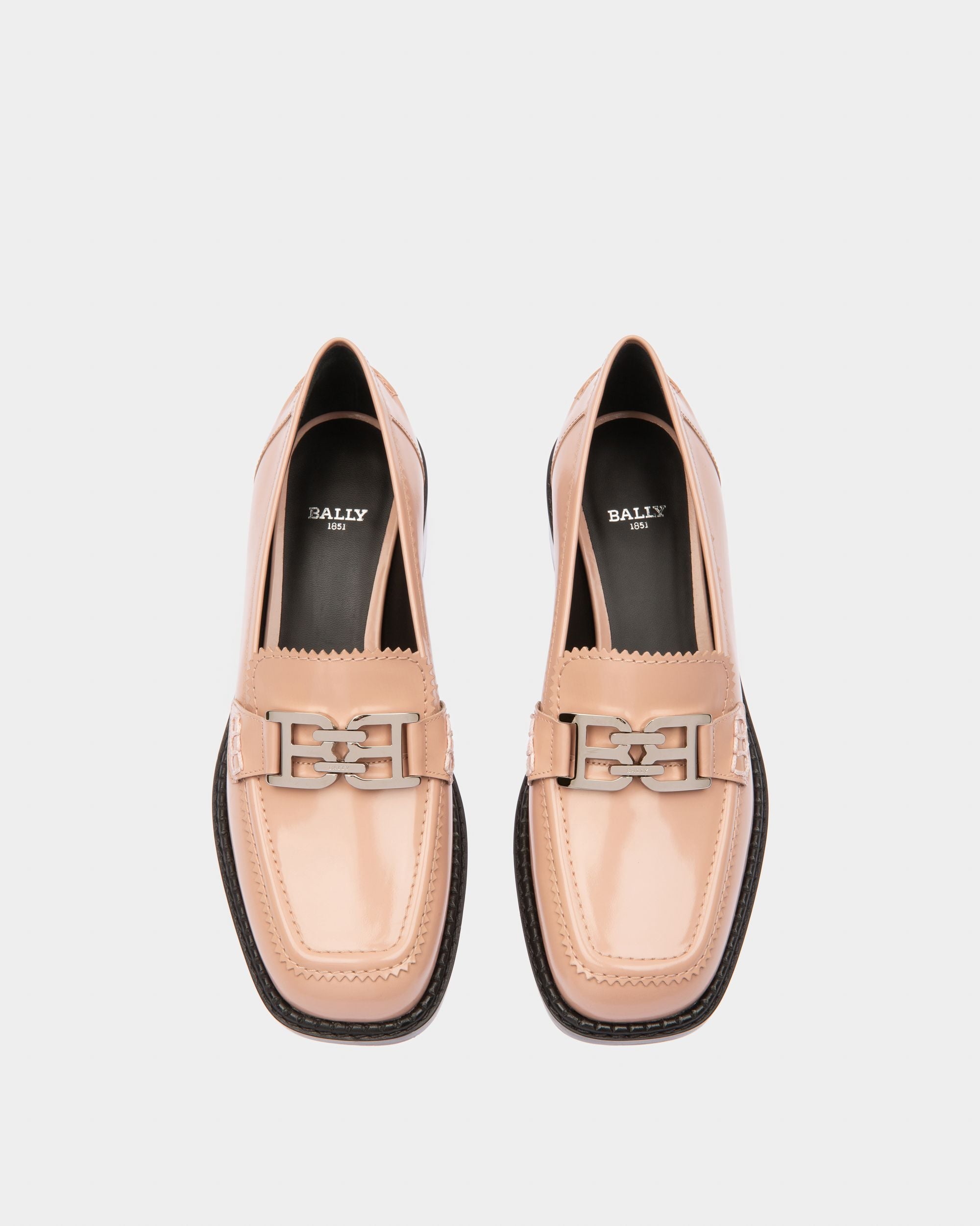 Ellyane Mocassins En Cuir Rose - Femme - Bally - 03