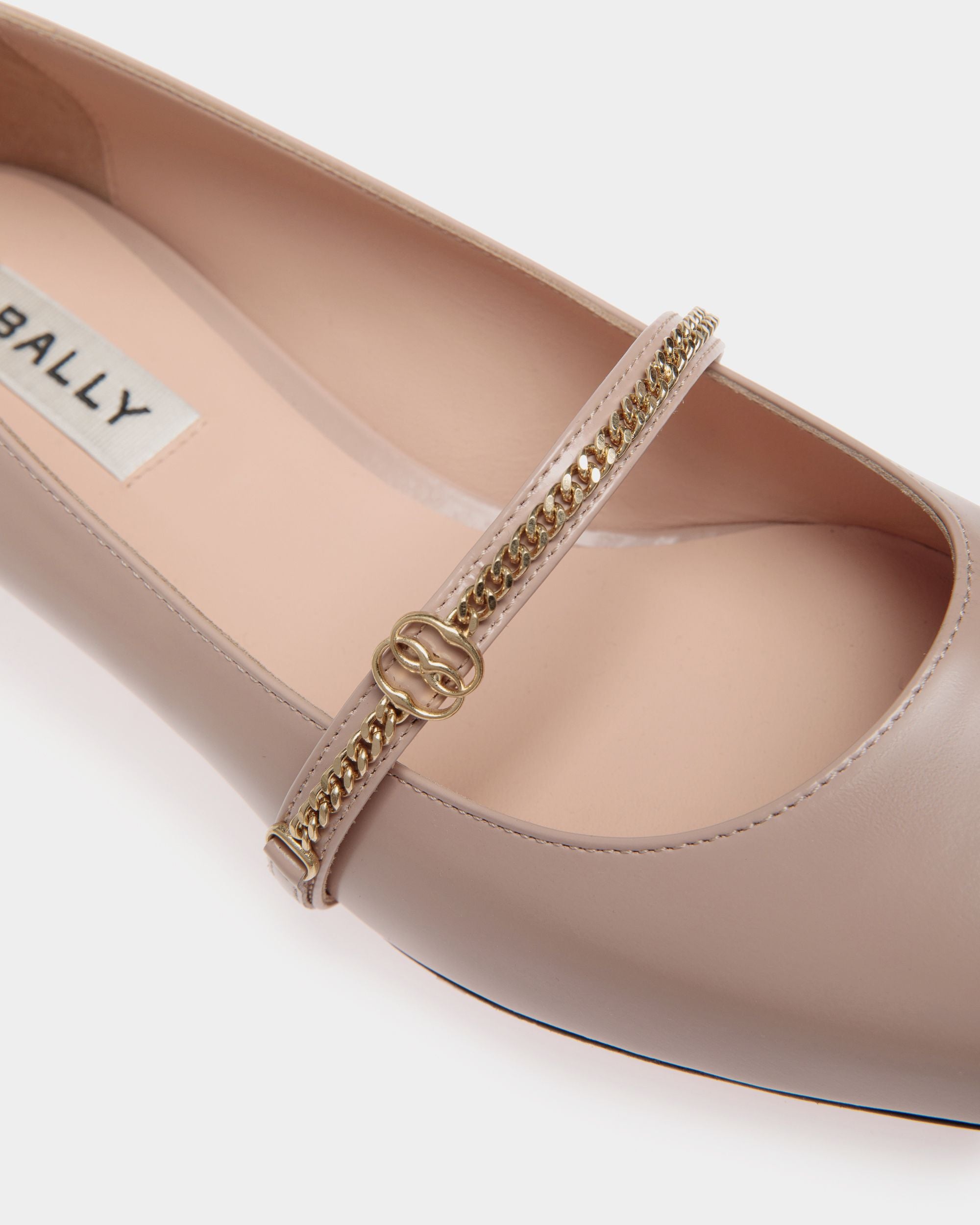 Escarpin Baby Sylt En Cuir Brossé Beige Clair - Femme - Bally - 05