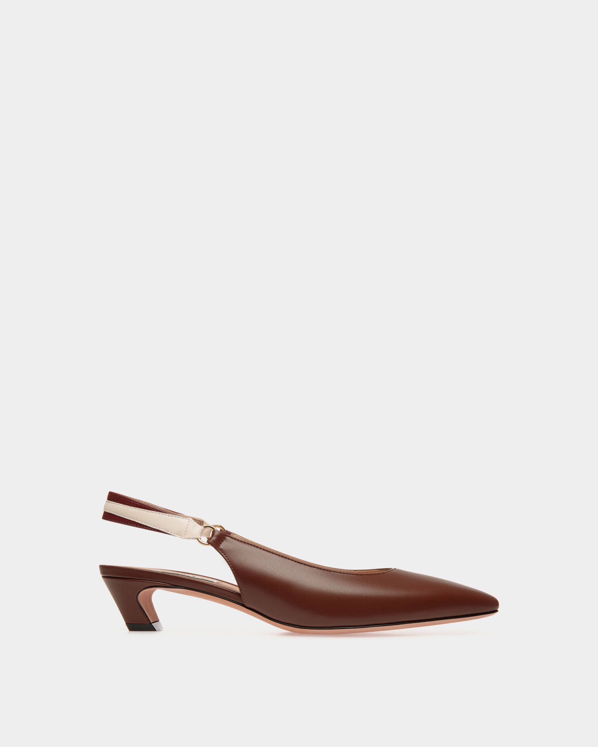 Escarpin Slingback Sylt En Cuir Nappa Marron - Femme - Bally - 01