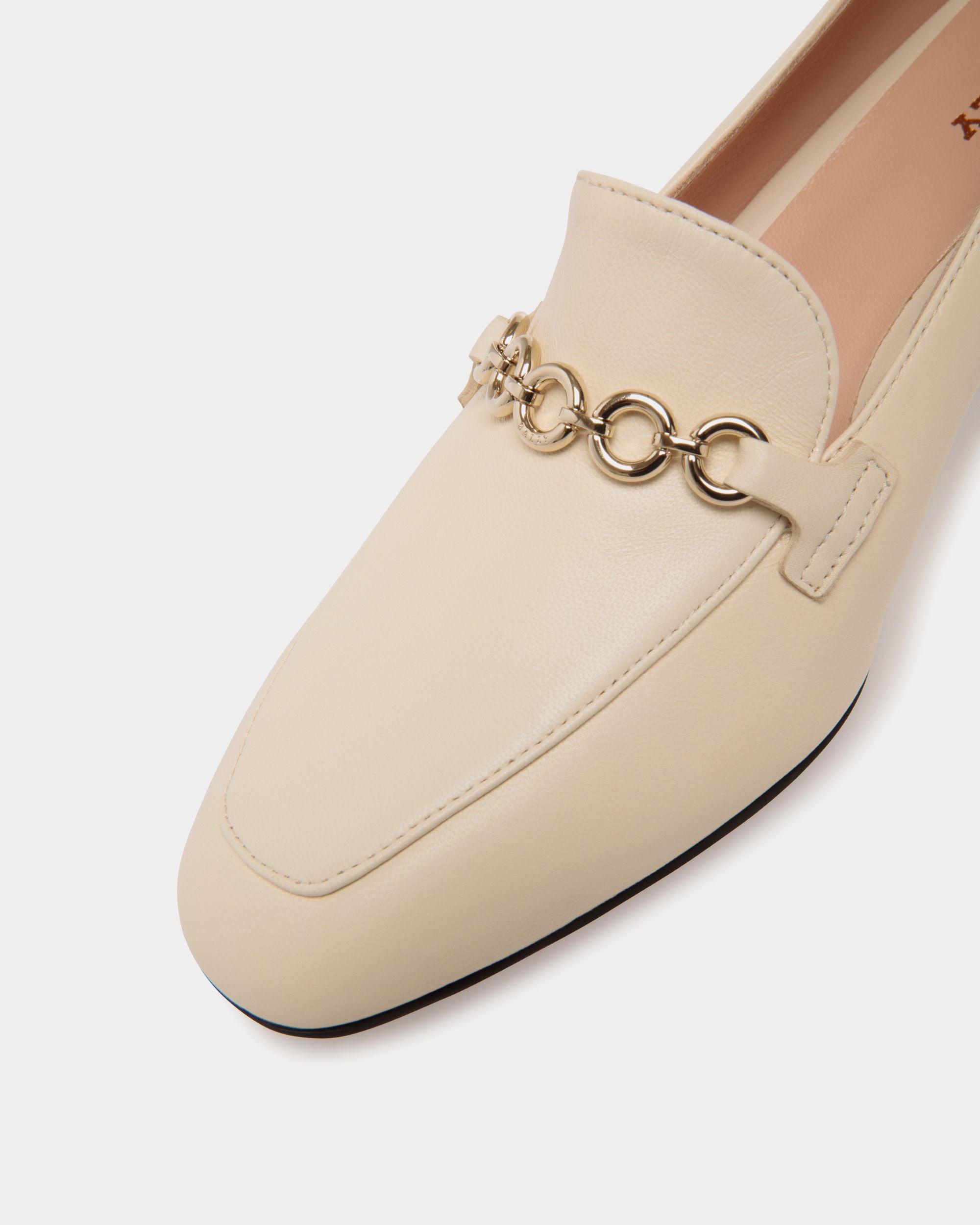 Escarpin En Cuir Blanc - Femme - Bally - 05
