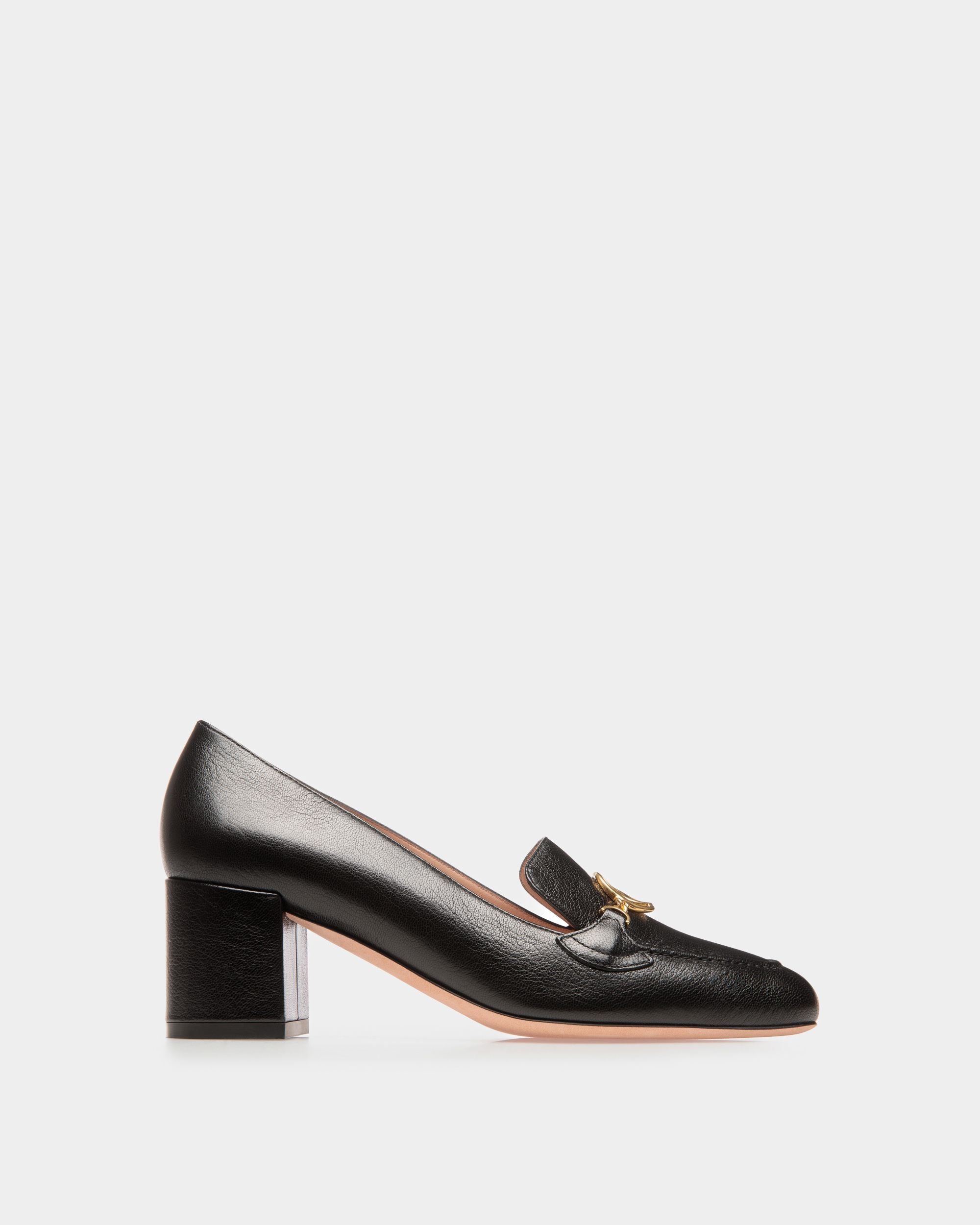 Escarpins Emblem En Cuir Noir - Femme - Bally - 01