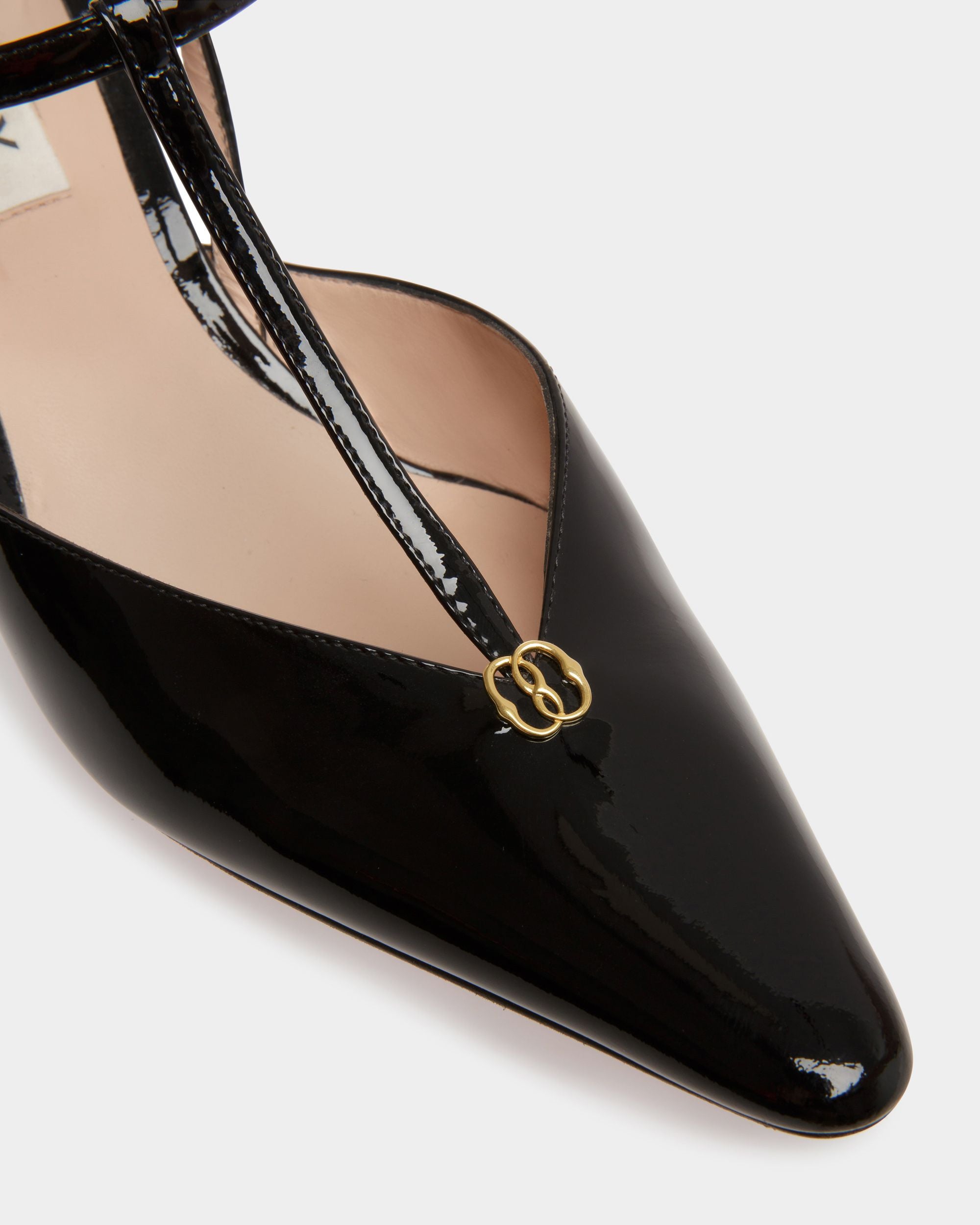 Escarpin à lanière Katy En cuir noir et ivoire - Femme - Bally - 05