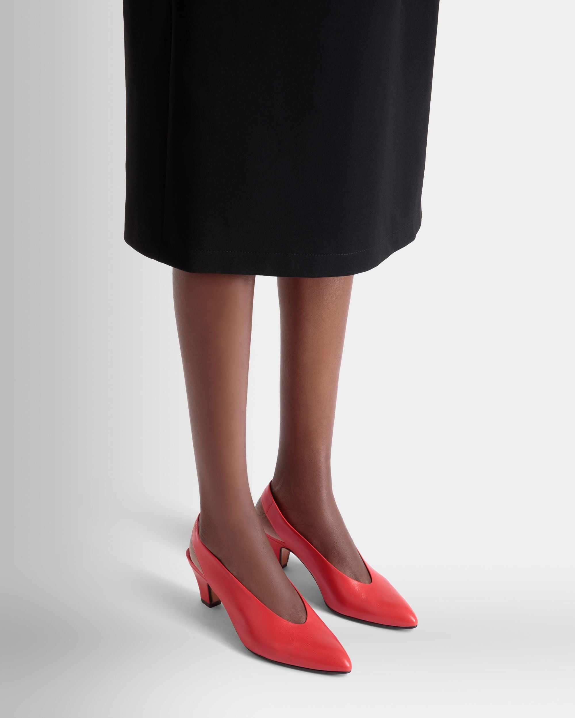Escarpin Alva En Cuir Rouge - Femme - Bally - 02