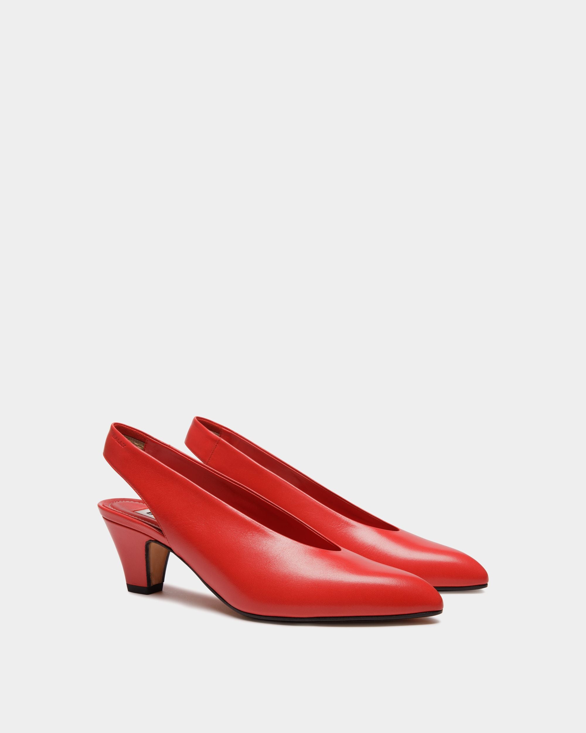 Escarpin Alva En Cuir Rouge - Femme - Bally - 03