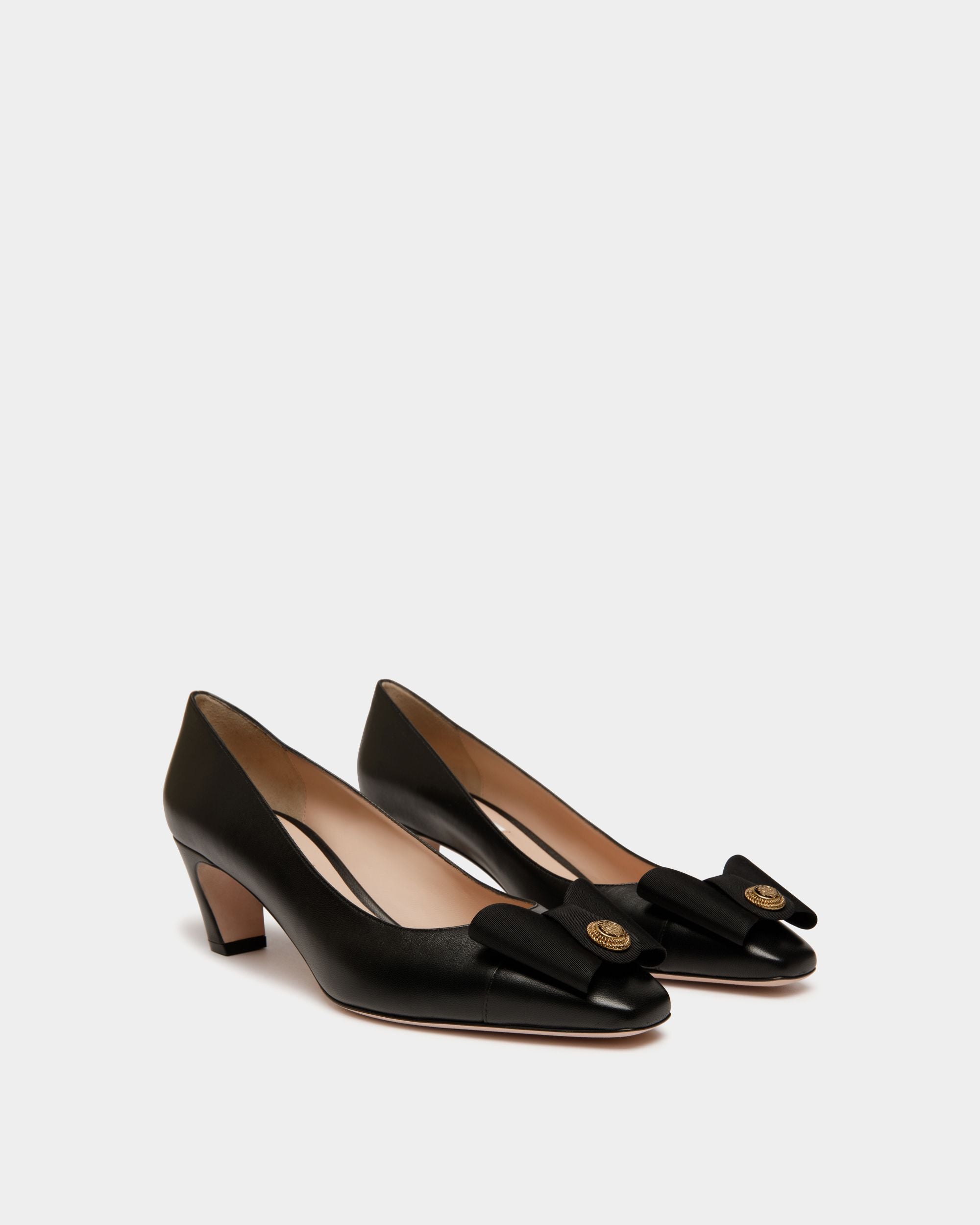 Escarpin B-Bow En Cuir Noir - Femme - Bally - 03