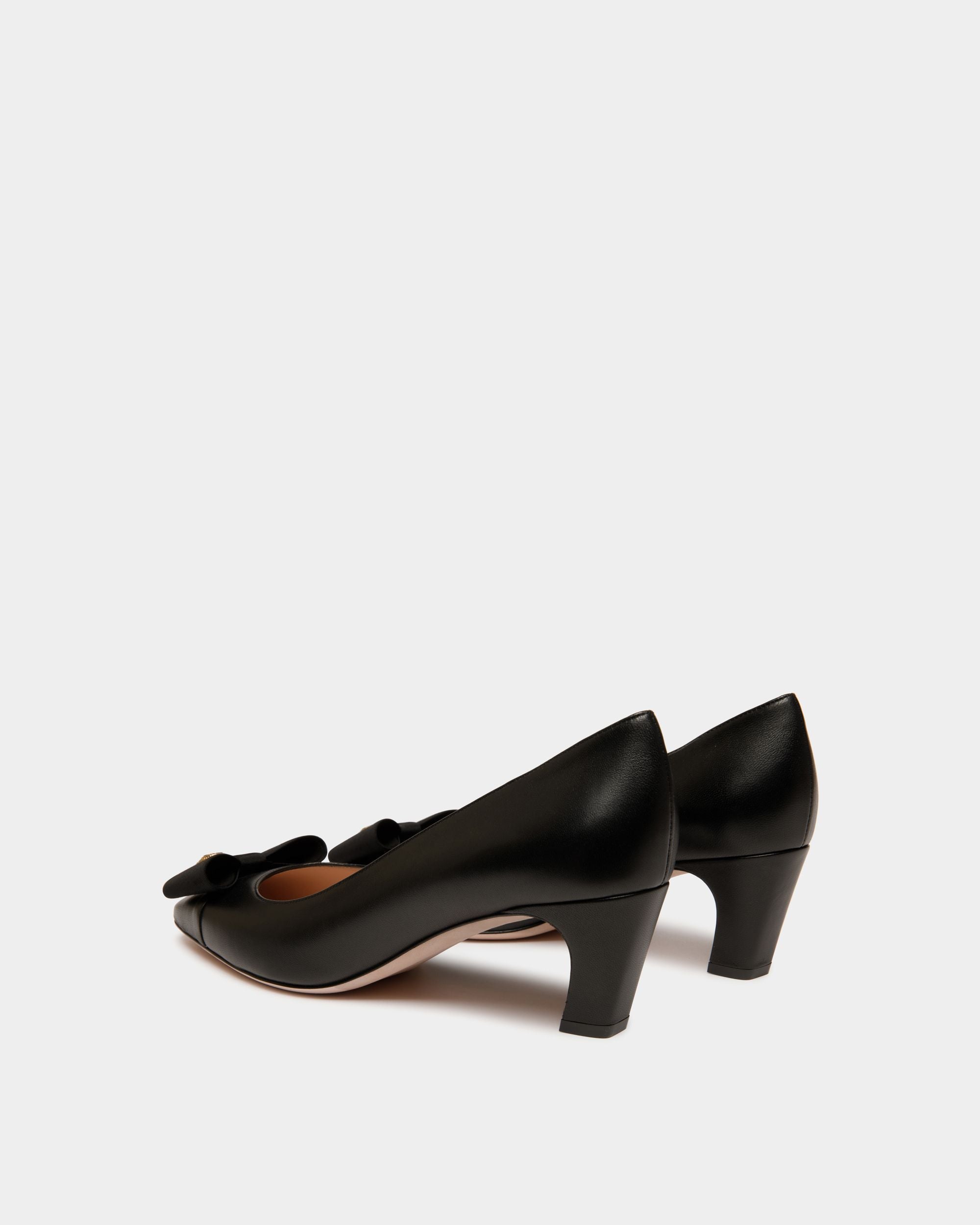 Escarpin B-Bow En Cuir Noir - Femme - Bally - 04