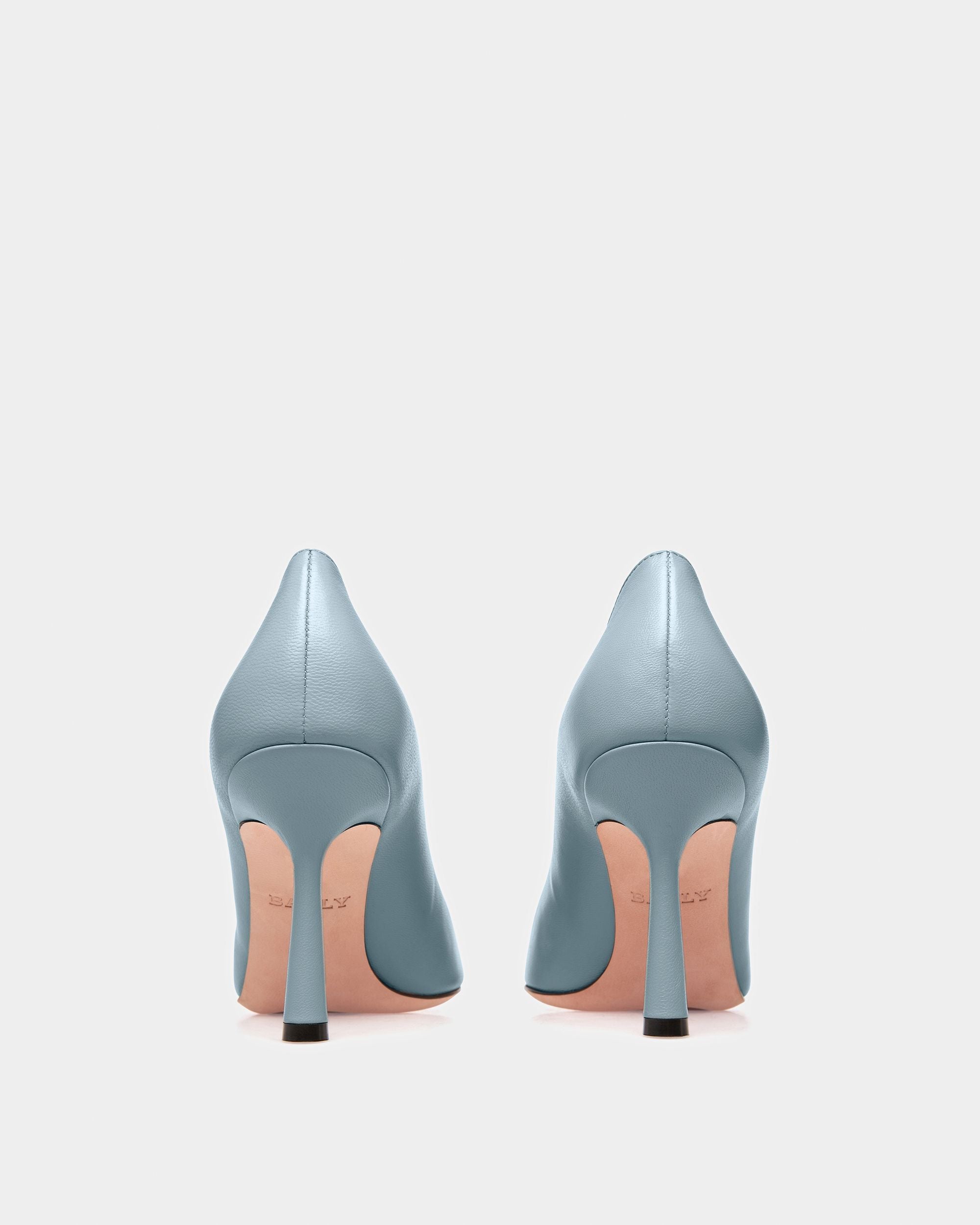 Evanca Escarpins En Cuir Bleu Clair - Femme - Bally - 03