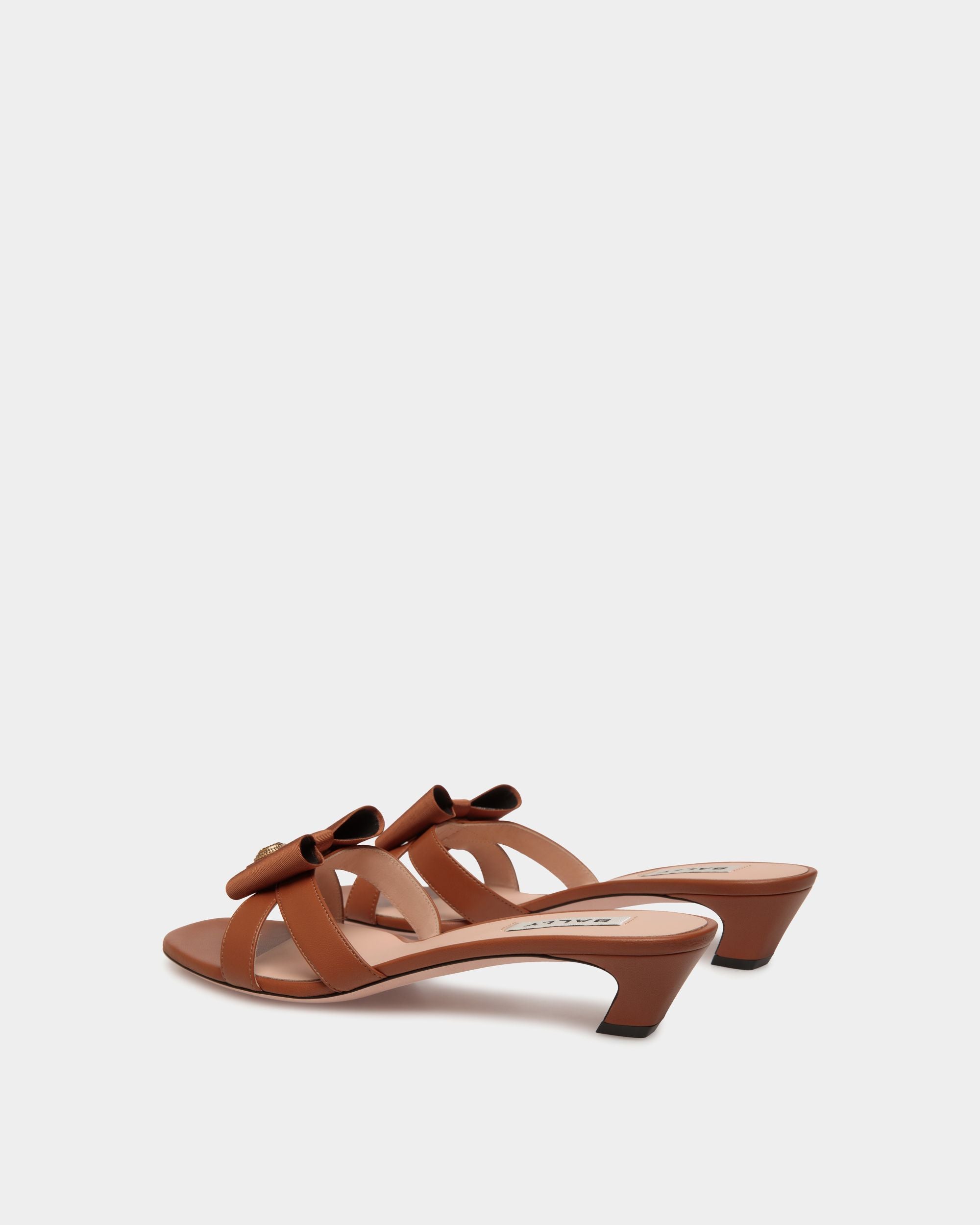 Sandale B-Bow En Cuir Marron - Femme - Bally - 04