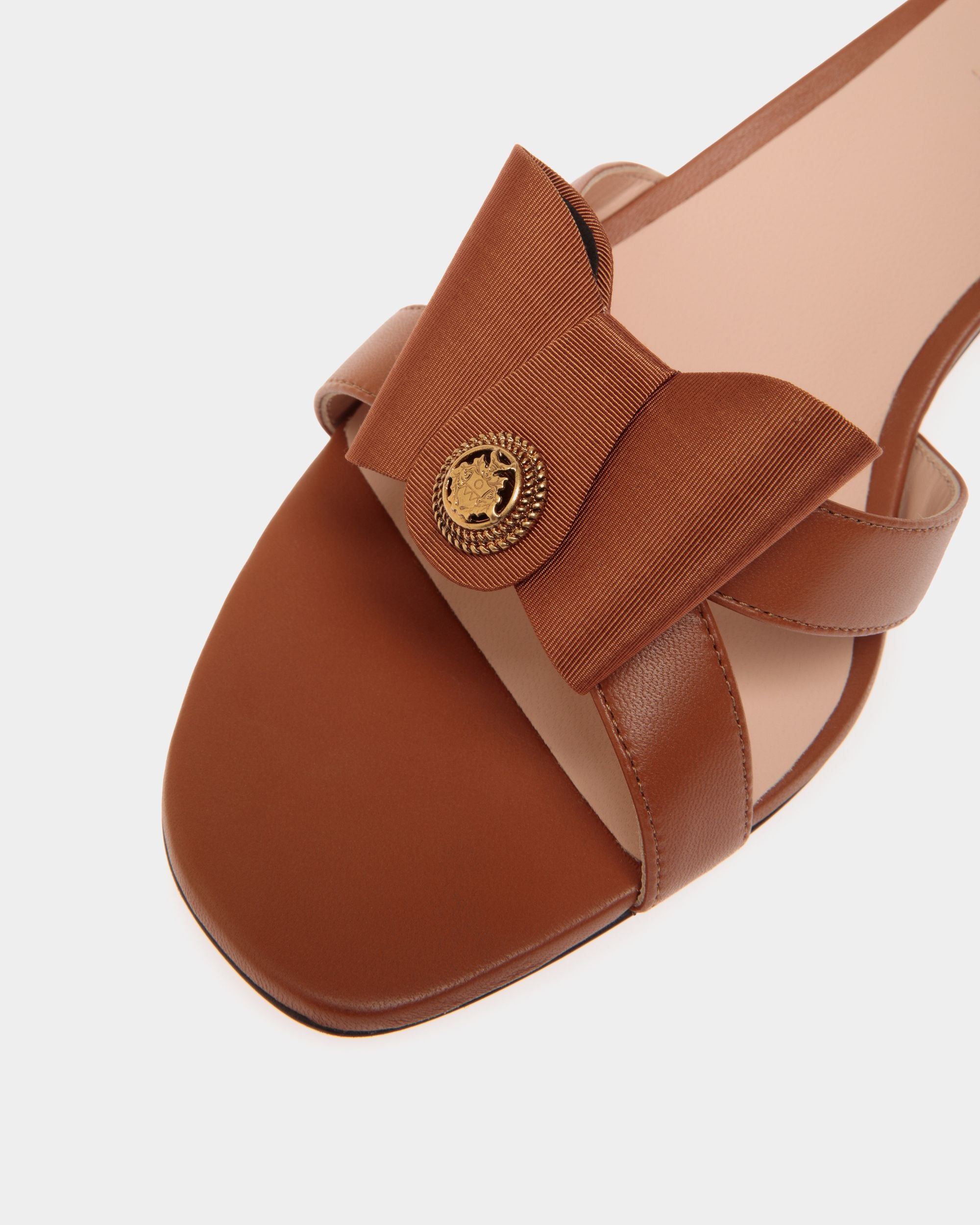 Sandale B-Bow En Cuir Marron - Femme - Bally - 06
