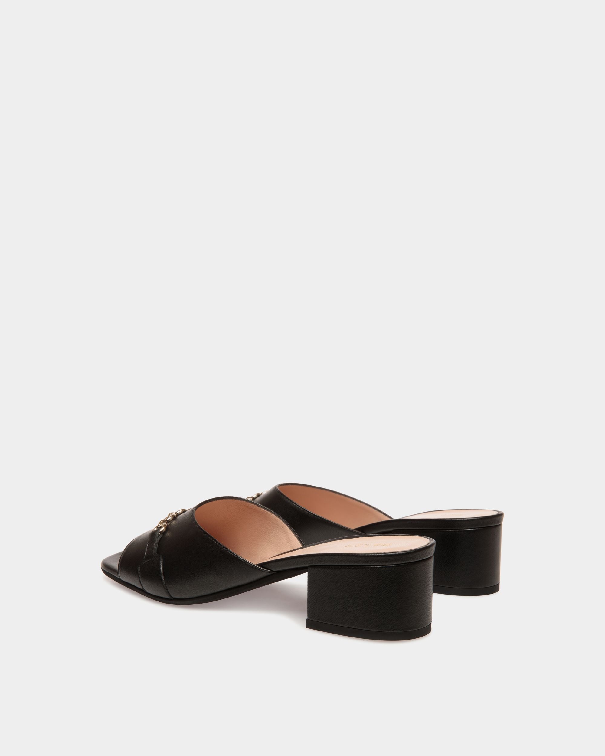 Sandals In Black Leather - Femme - Bally - 03