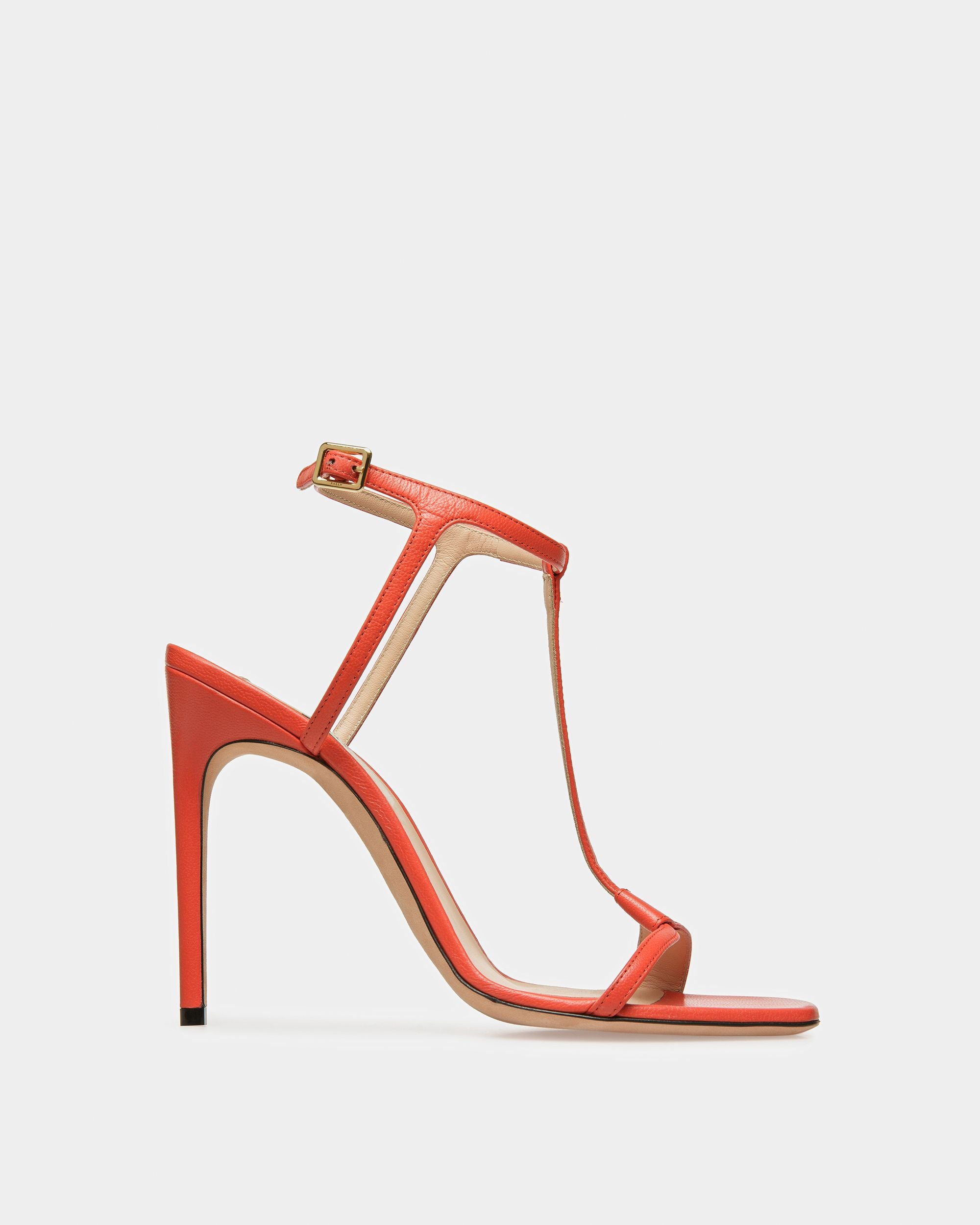 Natalia Sandales En Cuir Orange - Femme - Bally - 01