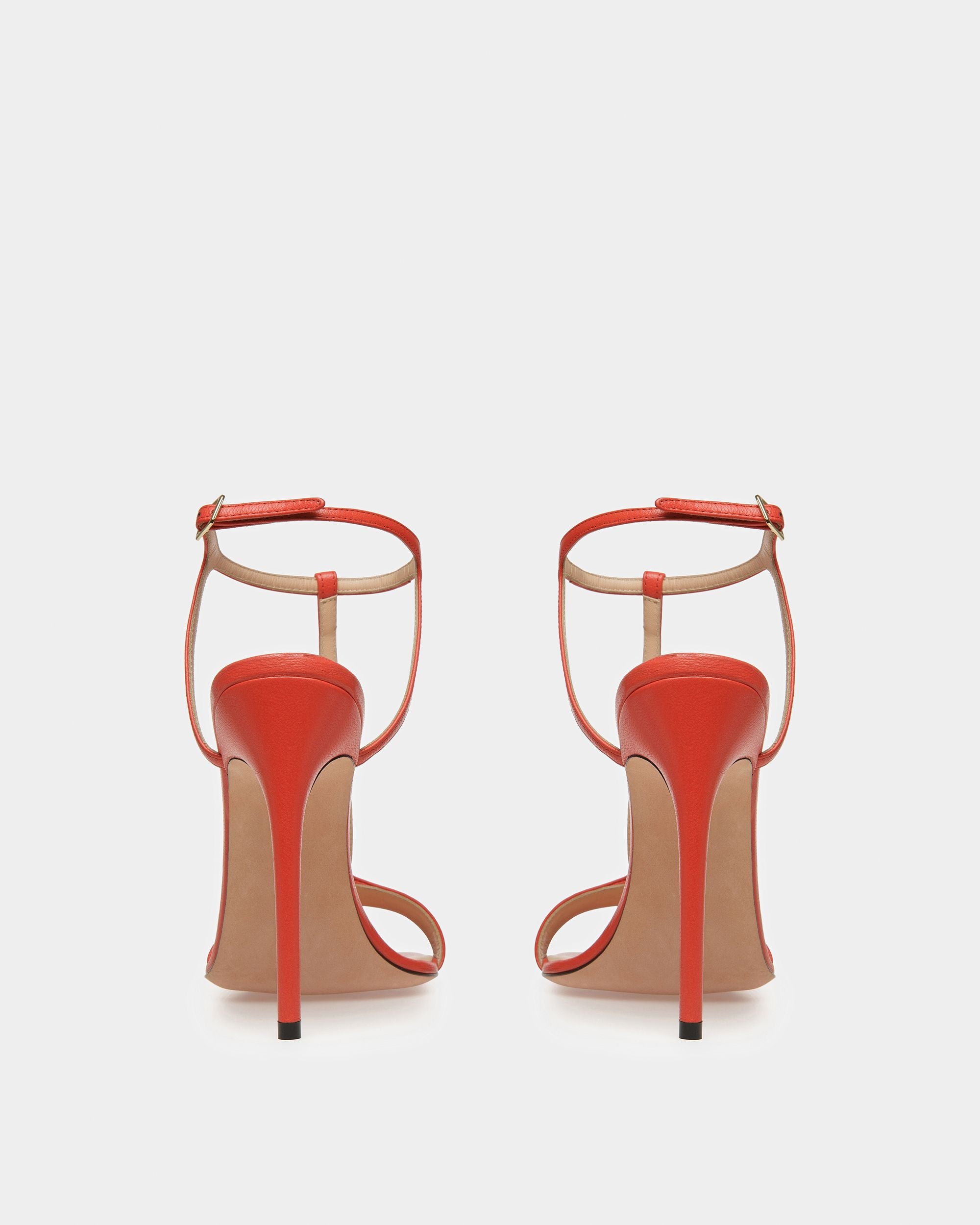 Natalia Sandales En Cuir Orange - Femme - Bally - 04