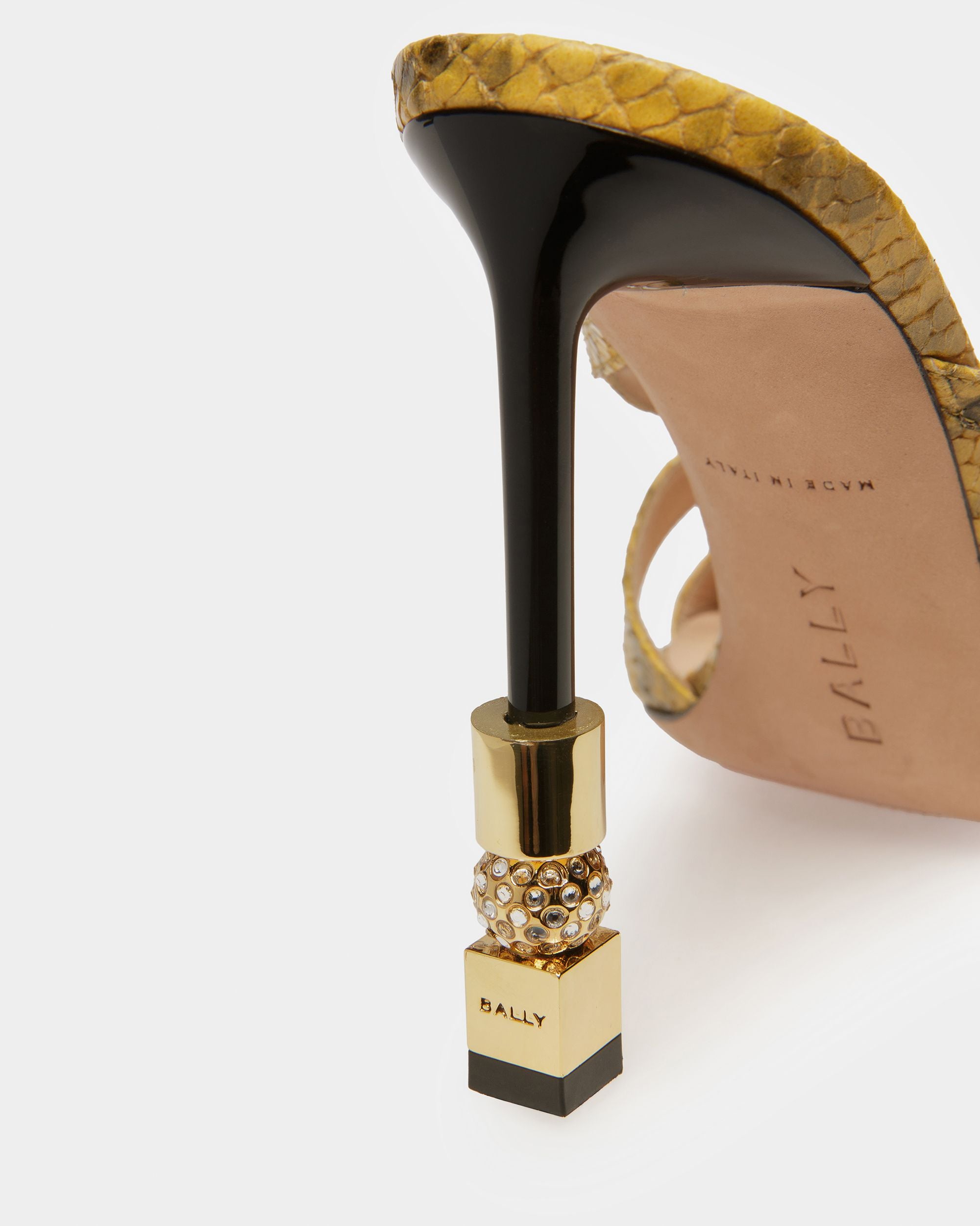 Sandale Mule Block Finition Imprimé Python - Femme - Bally - 05