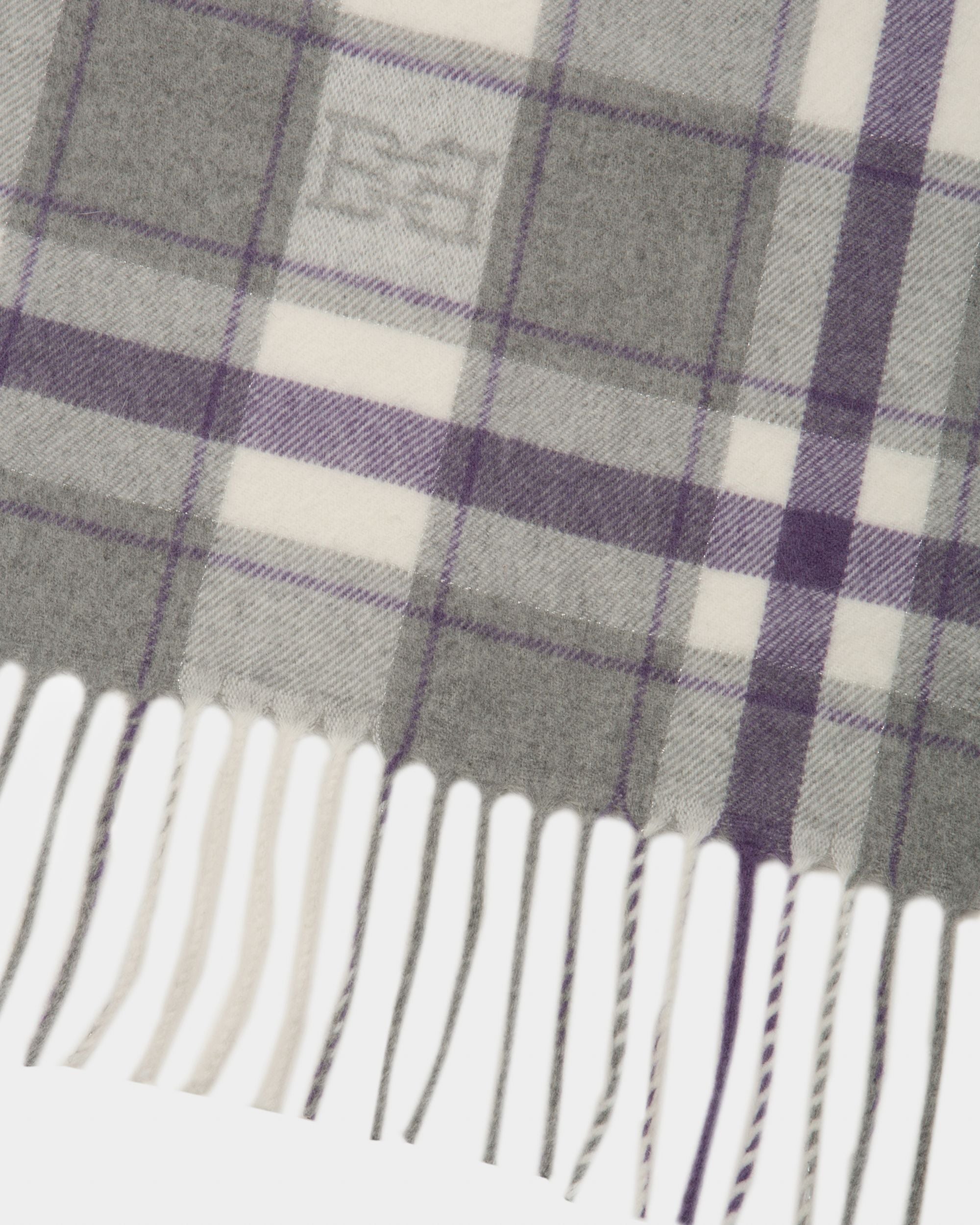 Écharpe En Laine Et Angora Mélangés Couleur Lilas - Femme - Bally - 02