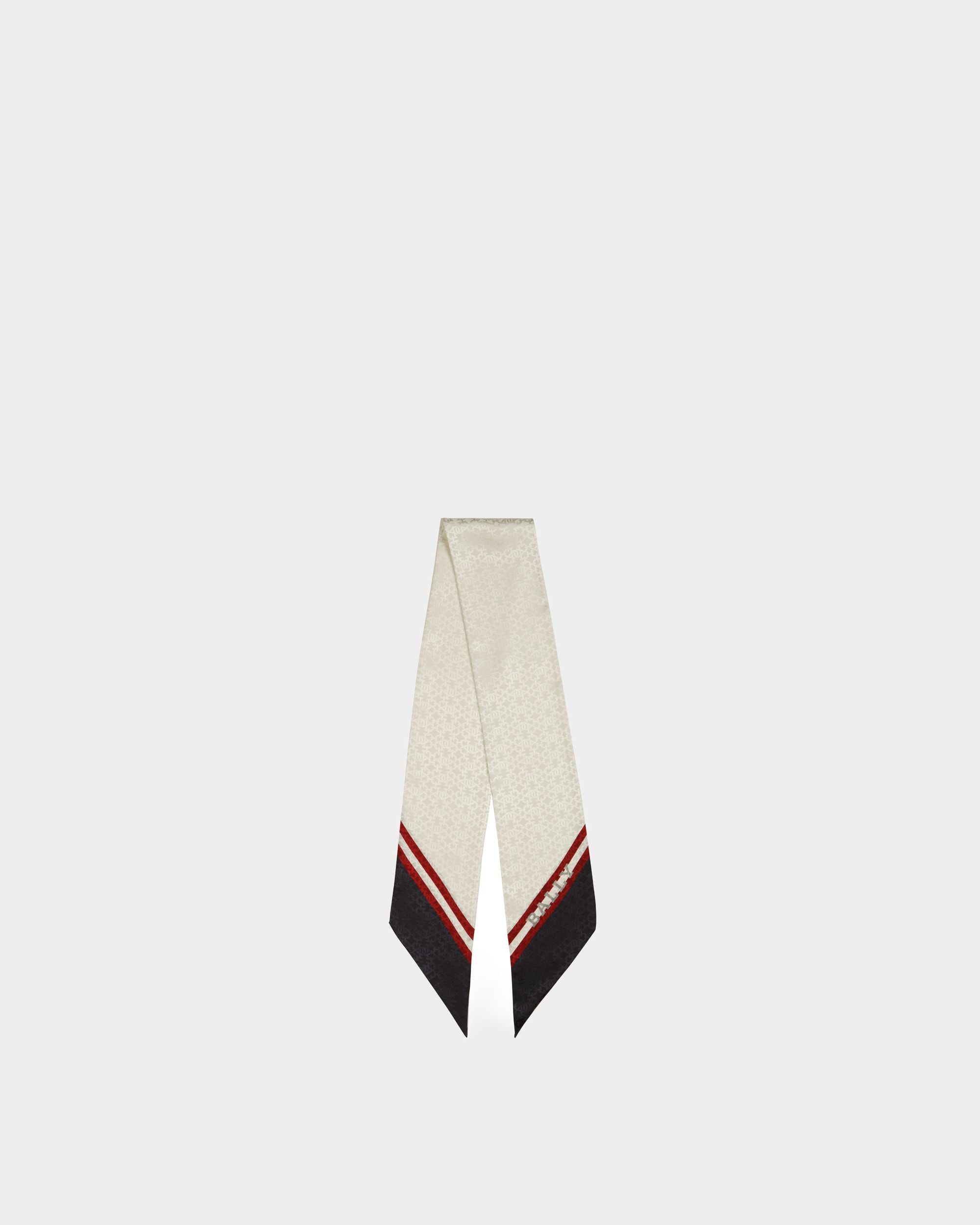 Écharpe En Soie Bleu Marine - Femme - Bally - 01