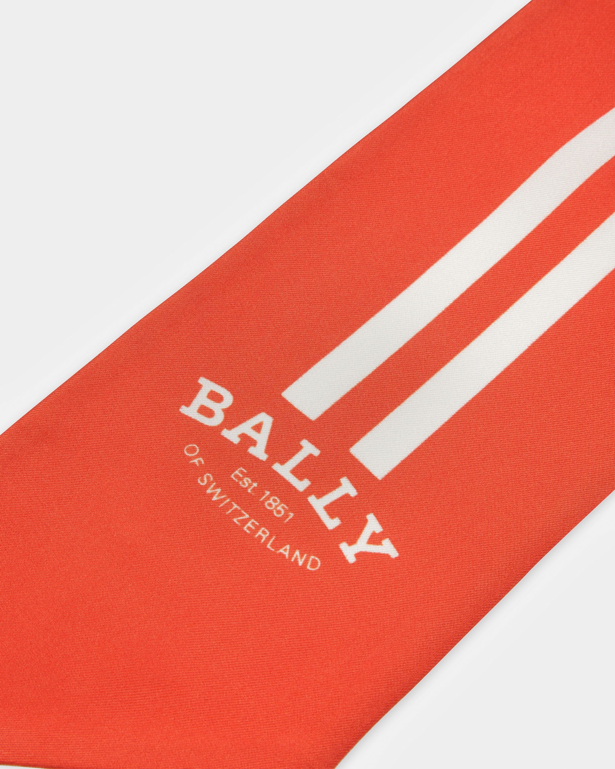 Foulard Bandeau Imprimé Orange - Femme - Bally - 03