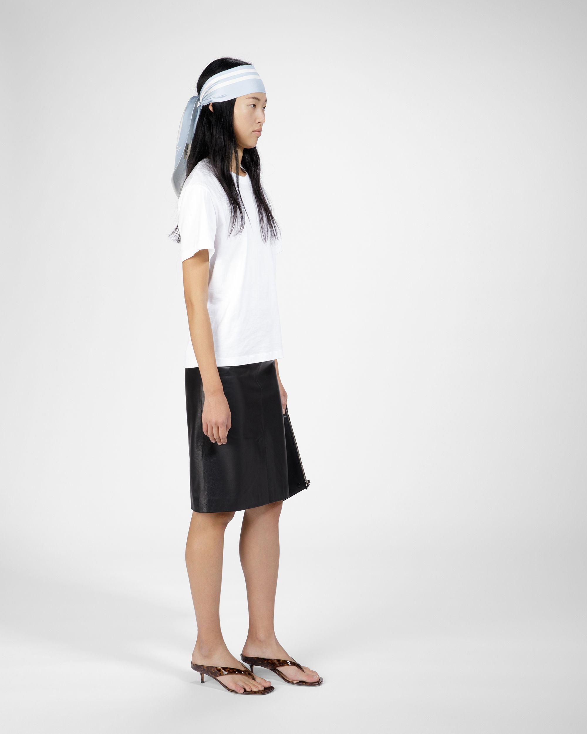 Foulard Bandeau Imprimé Bleu Clair - Femme - Bally - 02