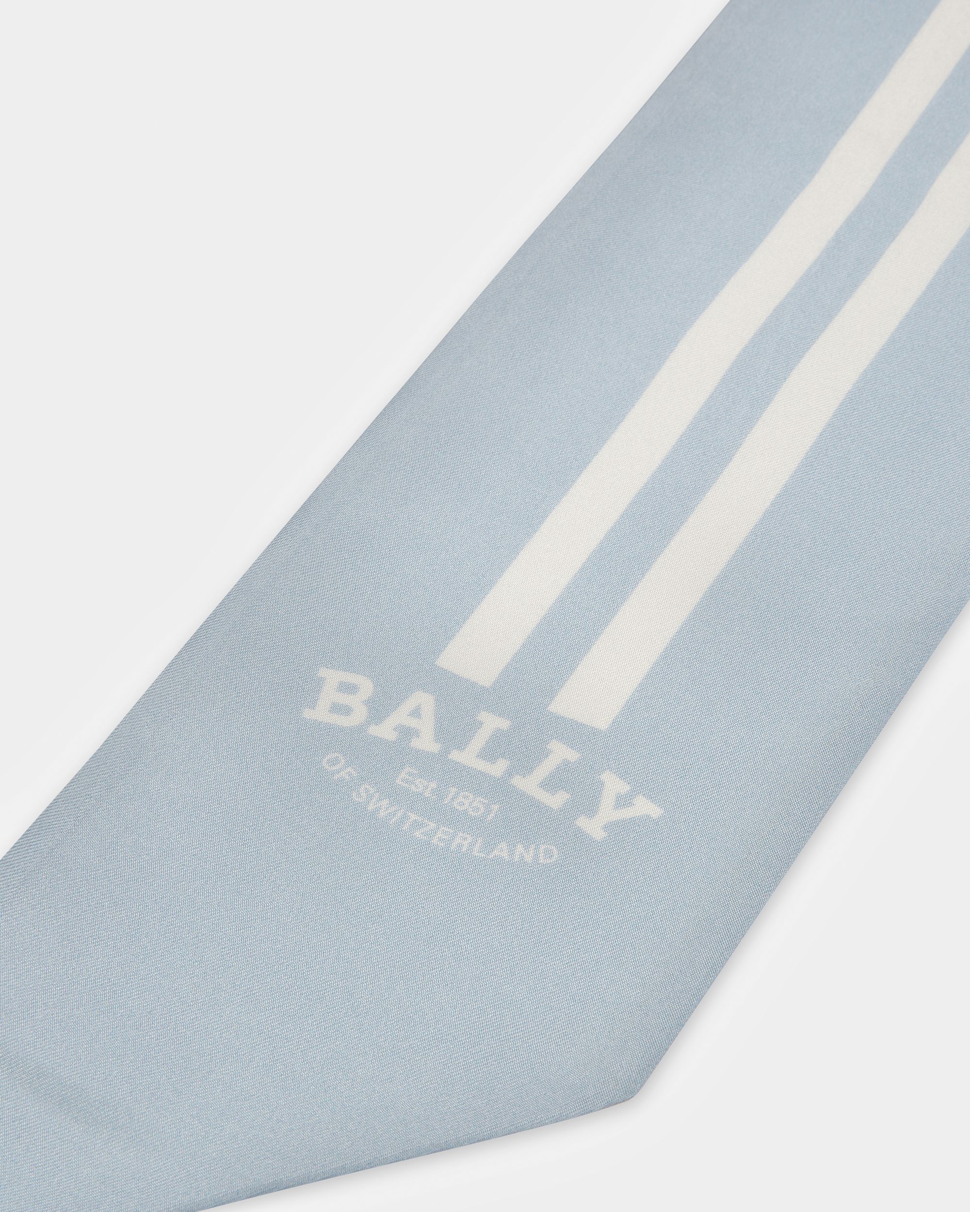 Foulard Bandeau Imprimé Bleu Clair - Femme - Bally - 04